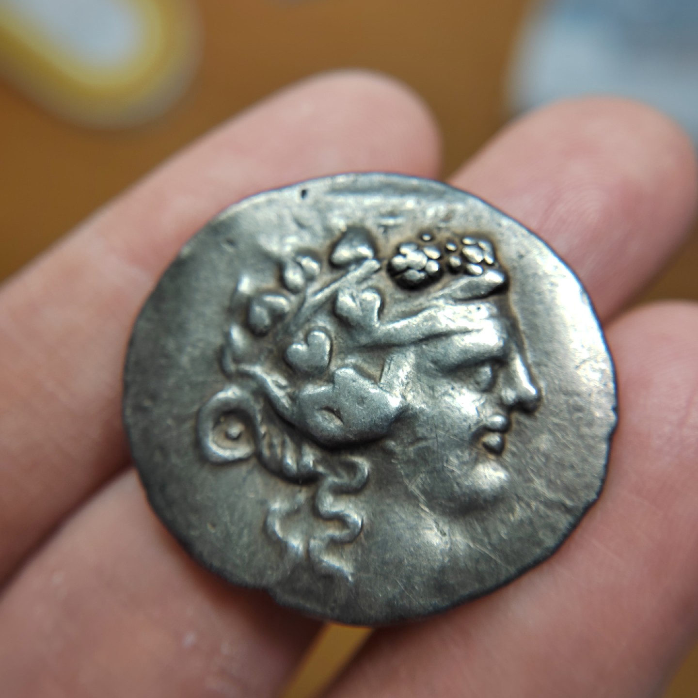 王之爱好～打制钱币 古希腊酒神狄奥尼索斯银币