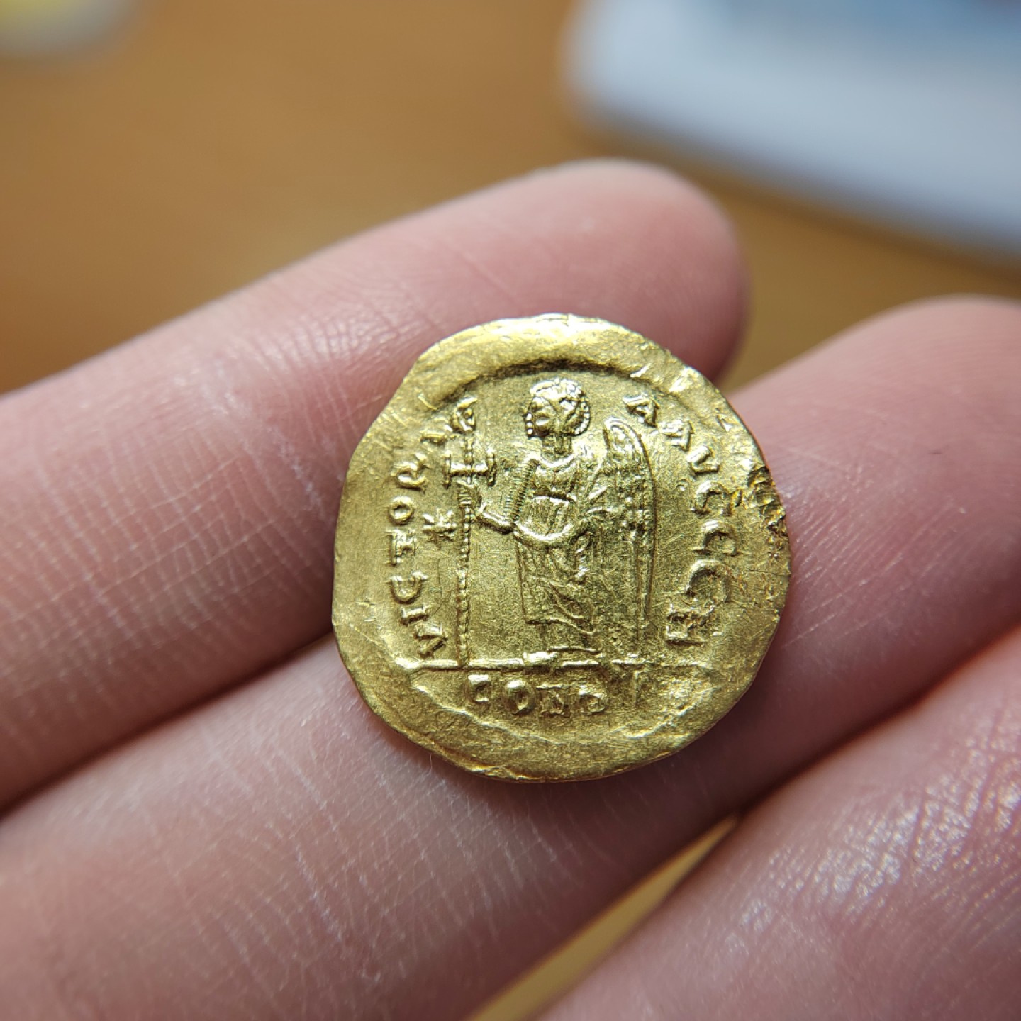 王之爱好～打制钱币 拜占庭帝国阿纳斯塔修斯一世金币