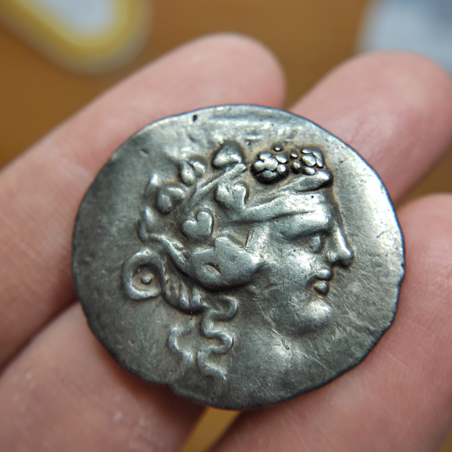 王之爱好～打制钱币 古希腊酒神狄奥尼索斯银币