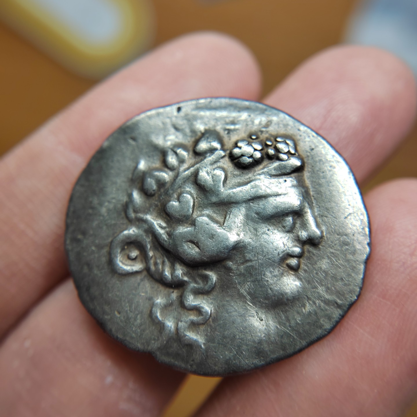 王之爱好～打制钱币 古希腊酒神狄奥尼索斯银币