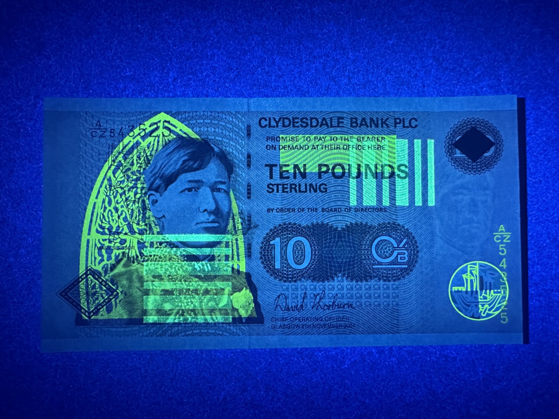 《张总收藏》79期——外币精品 苏格兰10镑 UNC 2004年 克莱斯戴尔银行