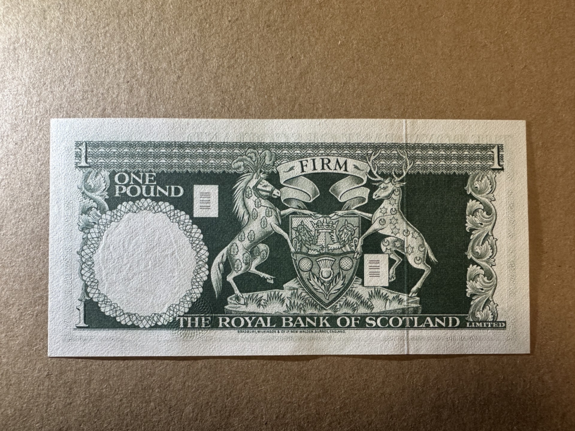 《张总收藏》79期——外币精品 苏格兰1镑 UNC 1969年 皇家银行