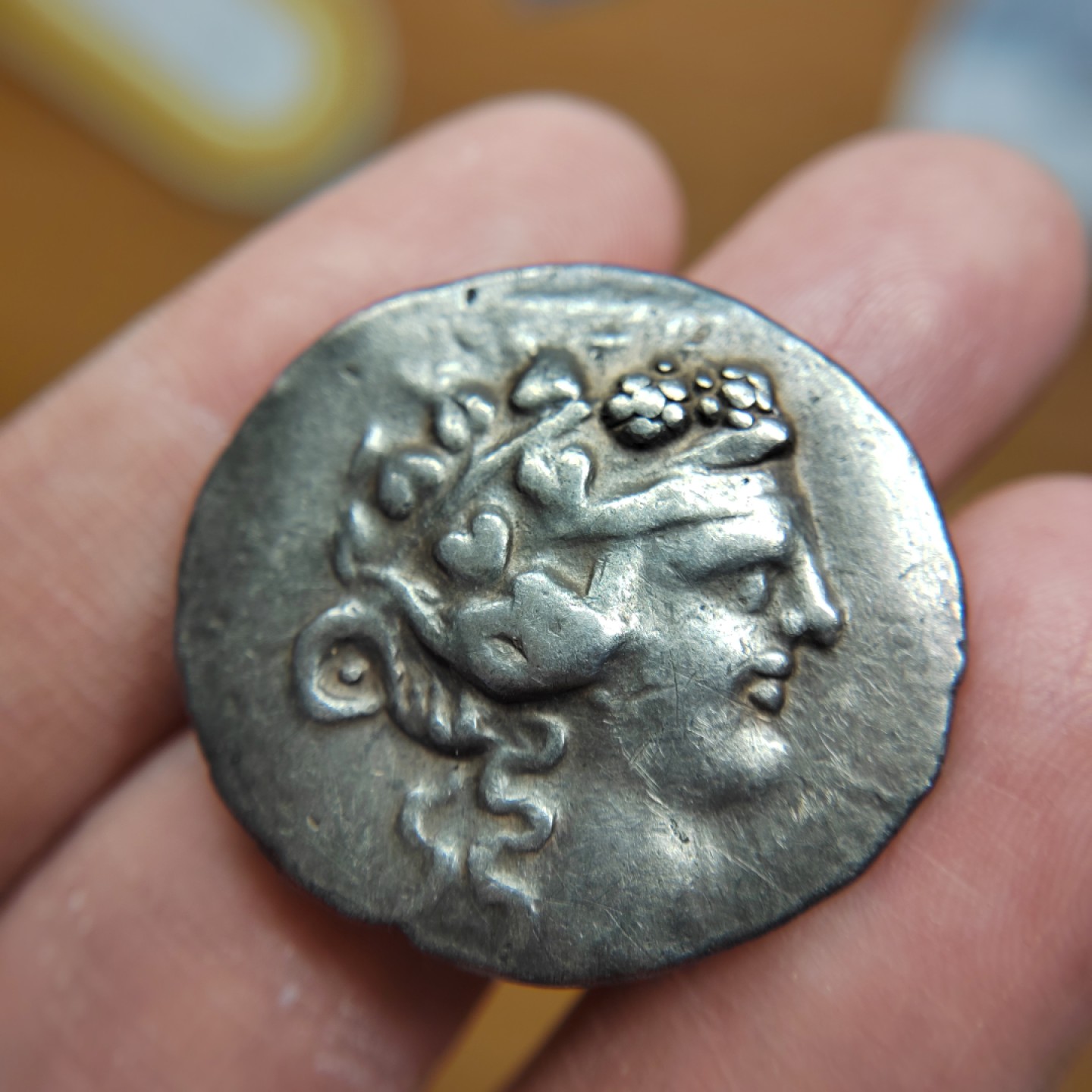 王之爱好～打制钱币 古希腊酒神狄奥尼索斯银币