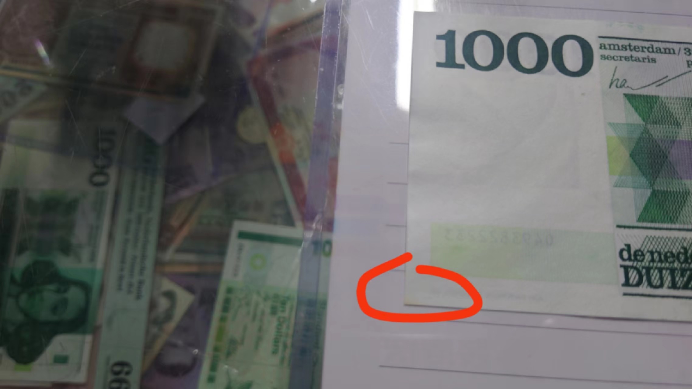 11.12【囧羊收藏】双11裸钞专场 总49期暨2022年第六期 1972年荷兰1000盾 斯宾沙诺 全新有几处肉眼微黄（如图标注）