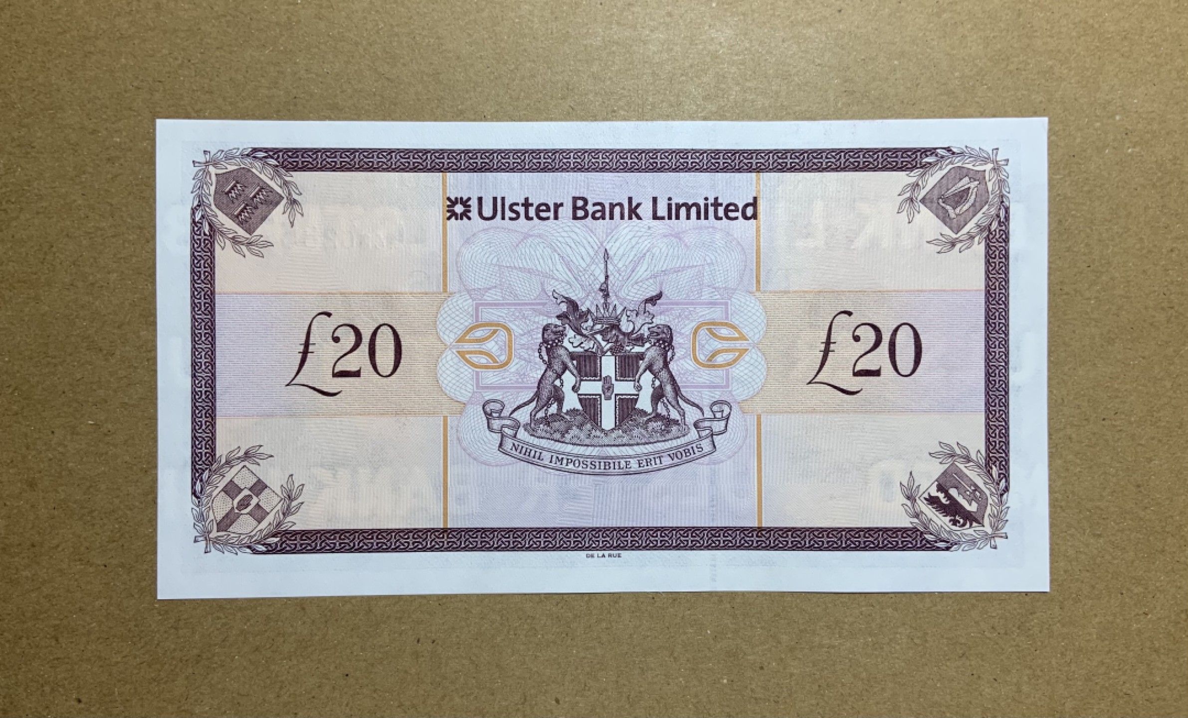 收藏联盟Quantum Auction 第208期拍卖(最后三拍新添测试钞评级币) 北爱尔兰优斯特银行2018年20镑 品相全新UNC 号码不带4 左上角轻微磕碰
