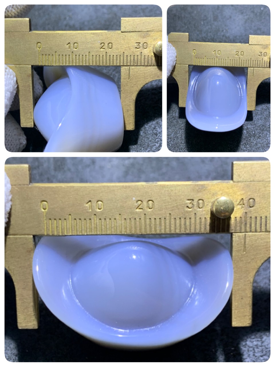 精美高玉化舍利灰色巴西玛瑙雕刻元宝一个，寓意：招财进宝，