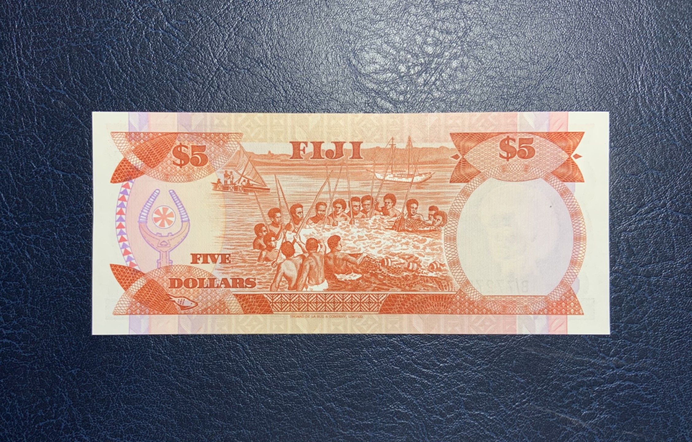 收藏联盟Quantum Auction 第208期拍卖(最后三拍新添测试钞评级币) 斐济群岛1986年5元 品相AU