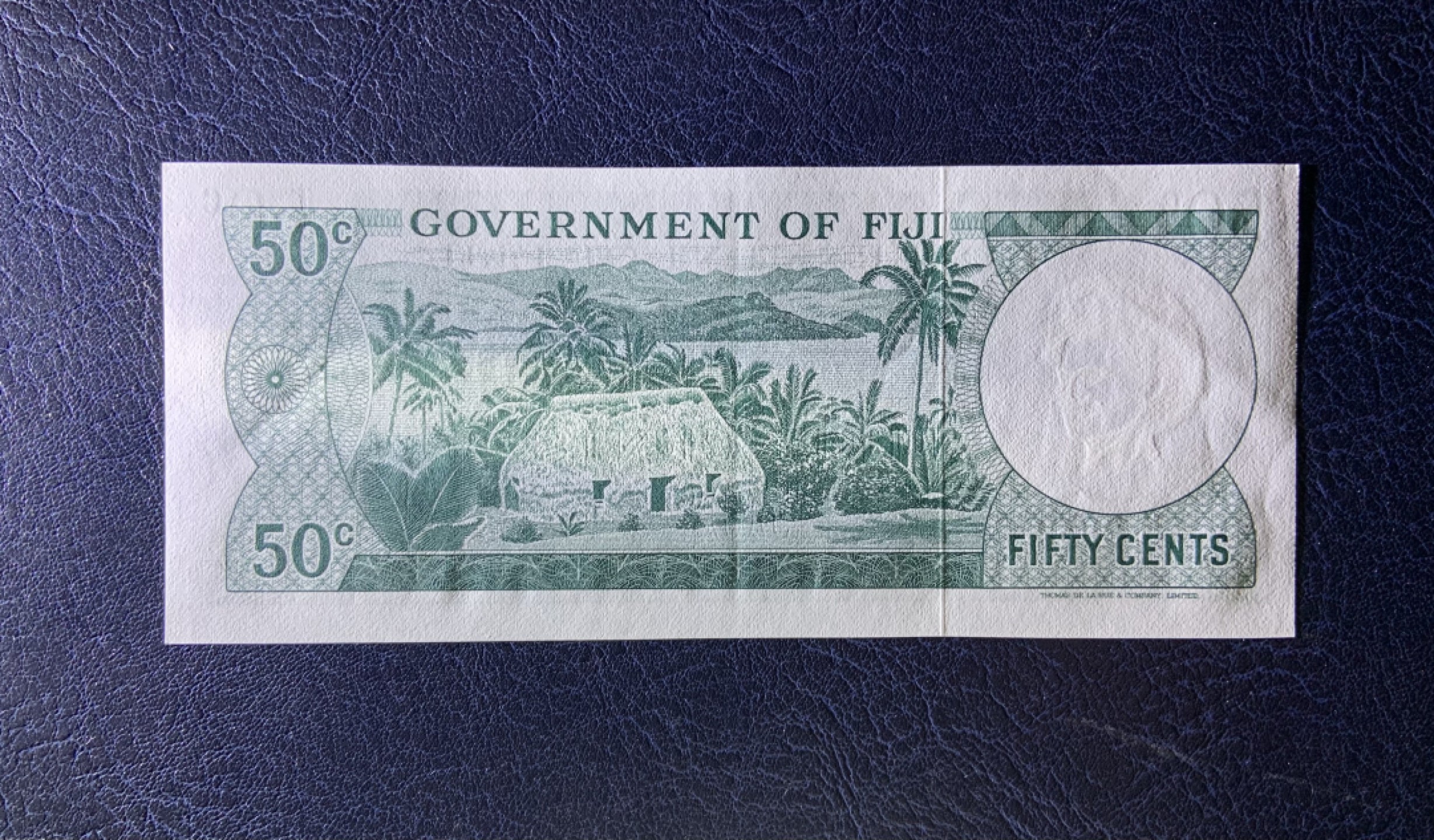 收藏联盟Quantum Auction 第208期拍卖(最后三拍新添测试钞评级币) 斐济群岛1969年50分 品相AU 稀少初版 首发冠号A/1