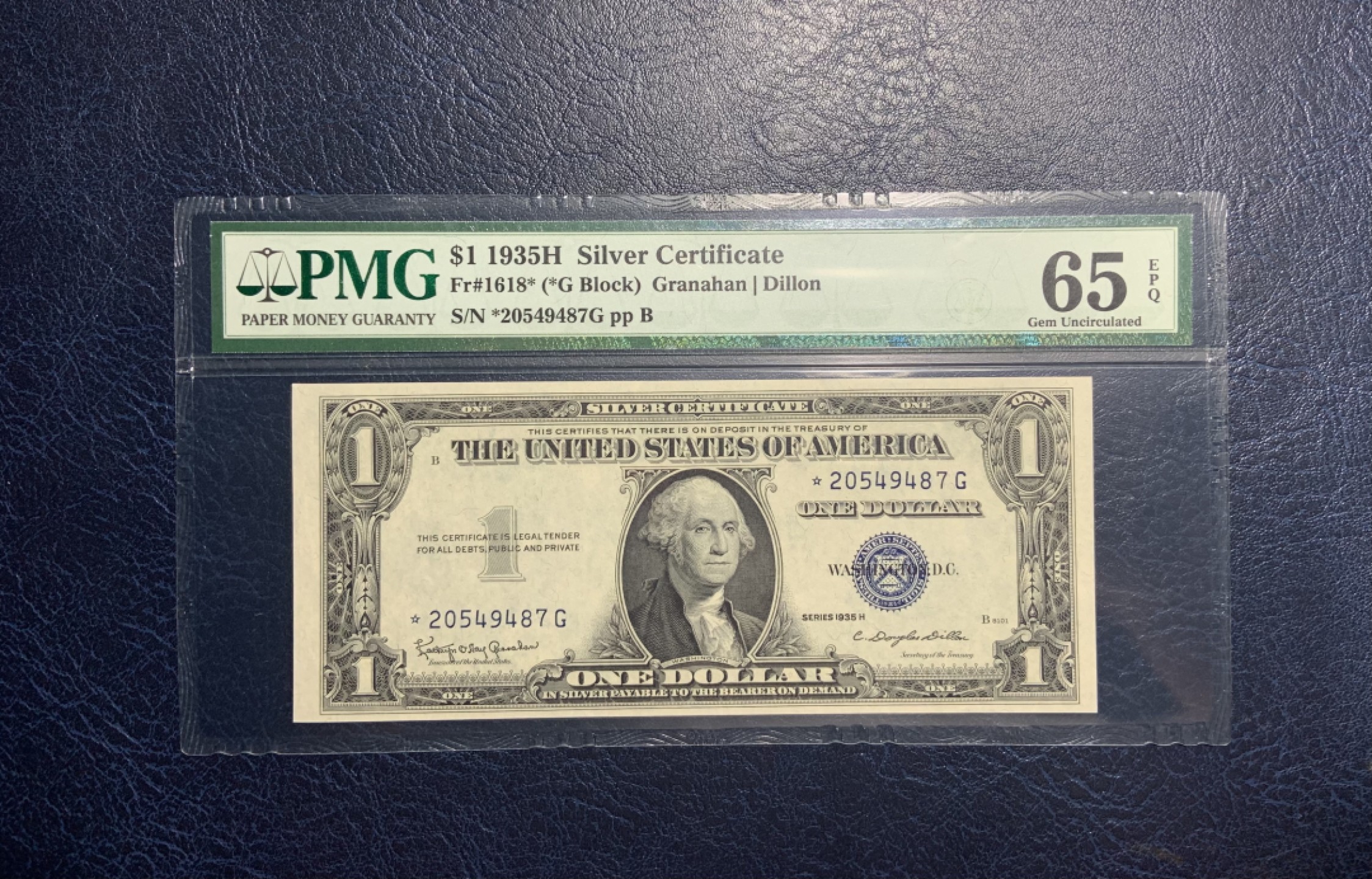 收藏联盟Quantum Auction 第208期拍卖(最后三拍新添测试钞评级币) 美国1935年1美元银币券 PMG65