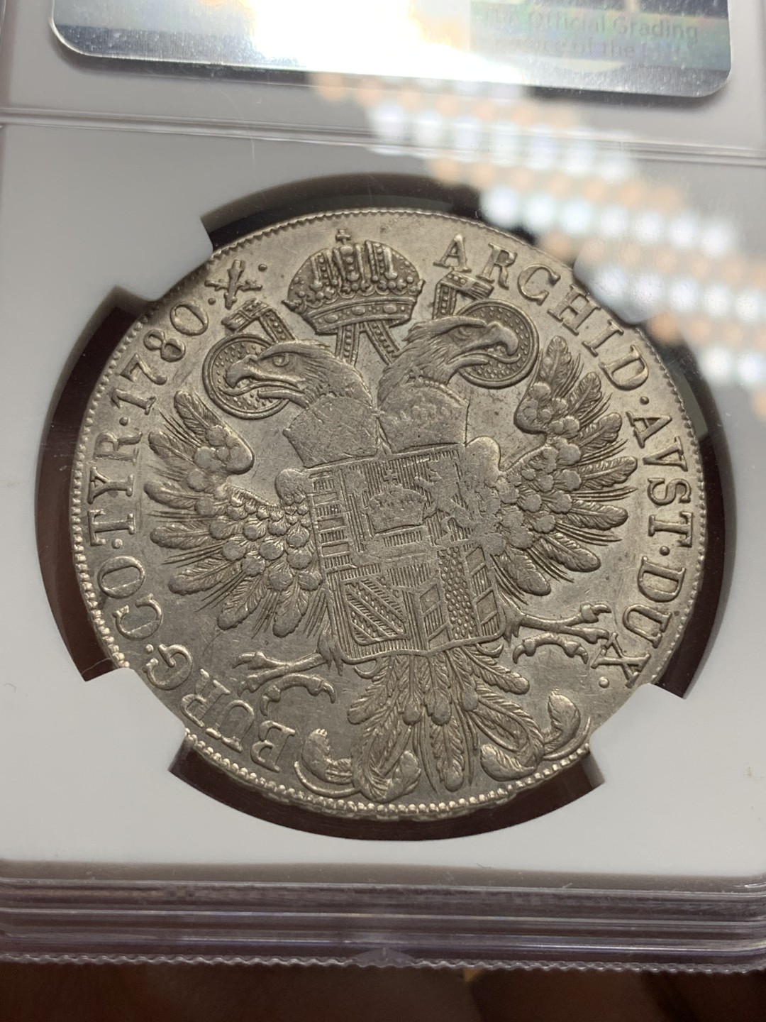 《竞宝斋》第115场-周日，周一 ，2场连拍（全场包邮） NGC AUD 1780 大奶妈 实际铸造年份在 1815-28年威尼斯版 目录编号36a  N就是不会，救不活了