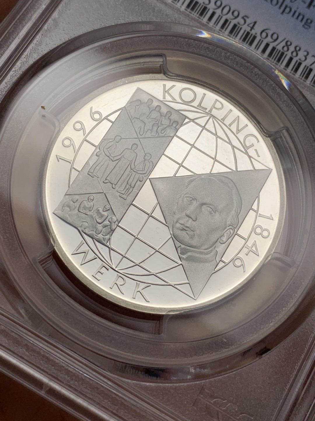 《竞宝斋》第115场-周日，周一 ，2场连拍（全场包邮） PCGS PR69DCAM 德国 1996 纪念科尔平协会精制10马克银币 冠军分！