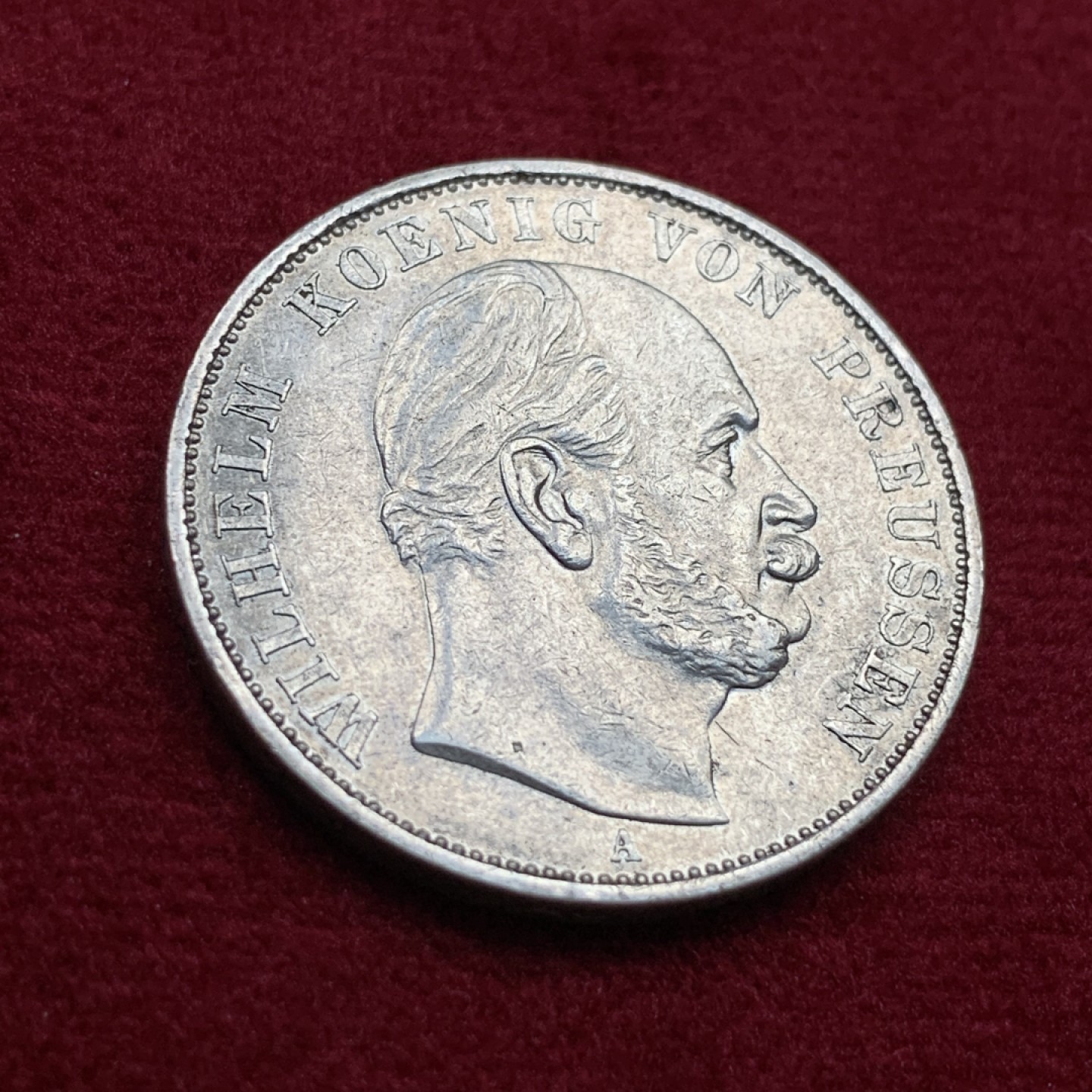 《竞宝斋》第115场-周日，周一 ，2场连拍（全场包邮） 1871年 德国 普鲁士胜利 泰勒 银币 原味品 流通品相