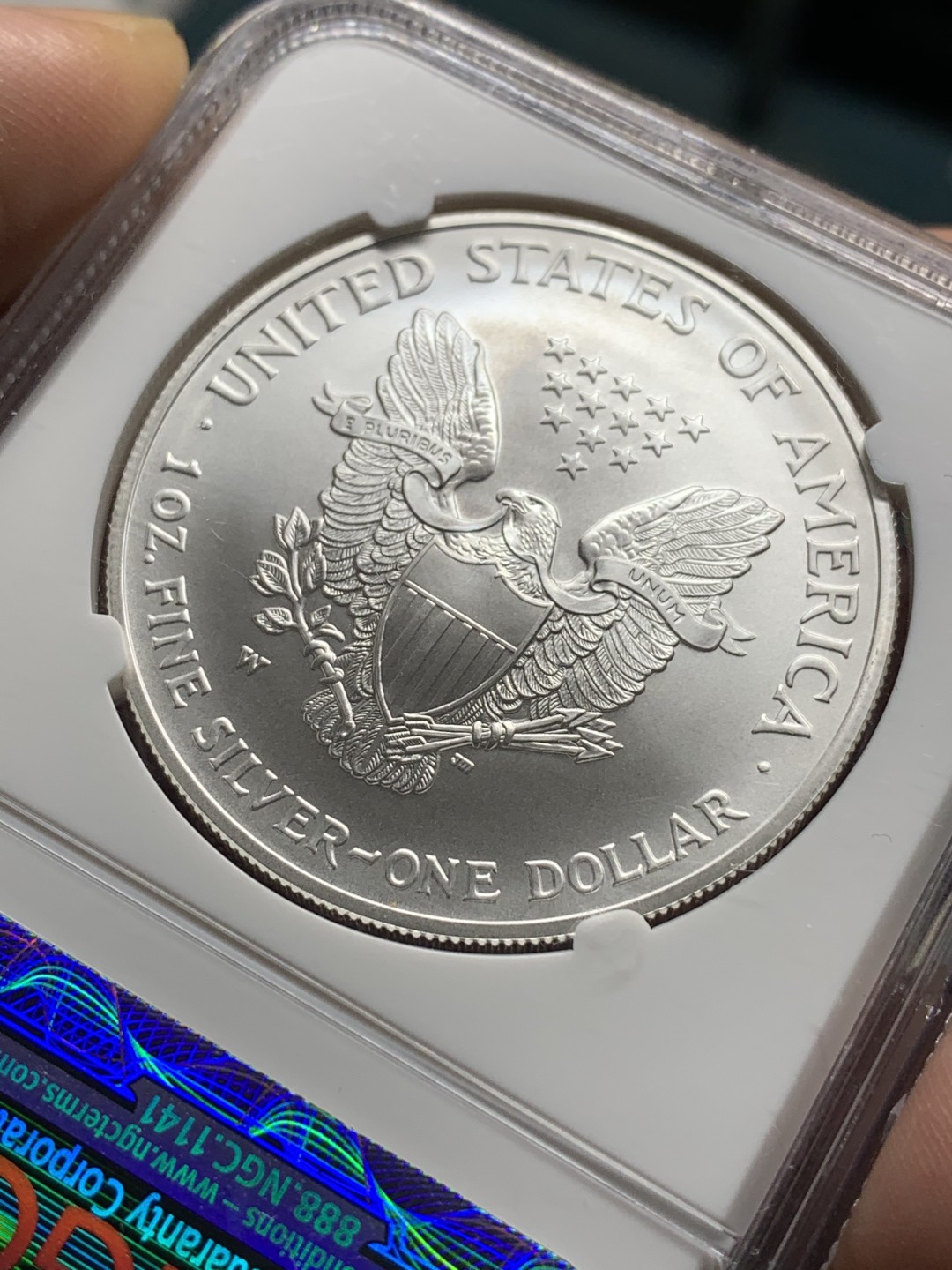 《竞宝斋》第115场-周日，周一 ，2场连拍（全场包邮） NGC MS69 美国 2007年 行走女神 1美元 1盎司 31.1克 大银币 特殊标签，非常漂亮