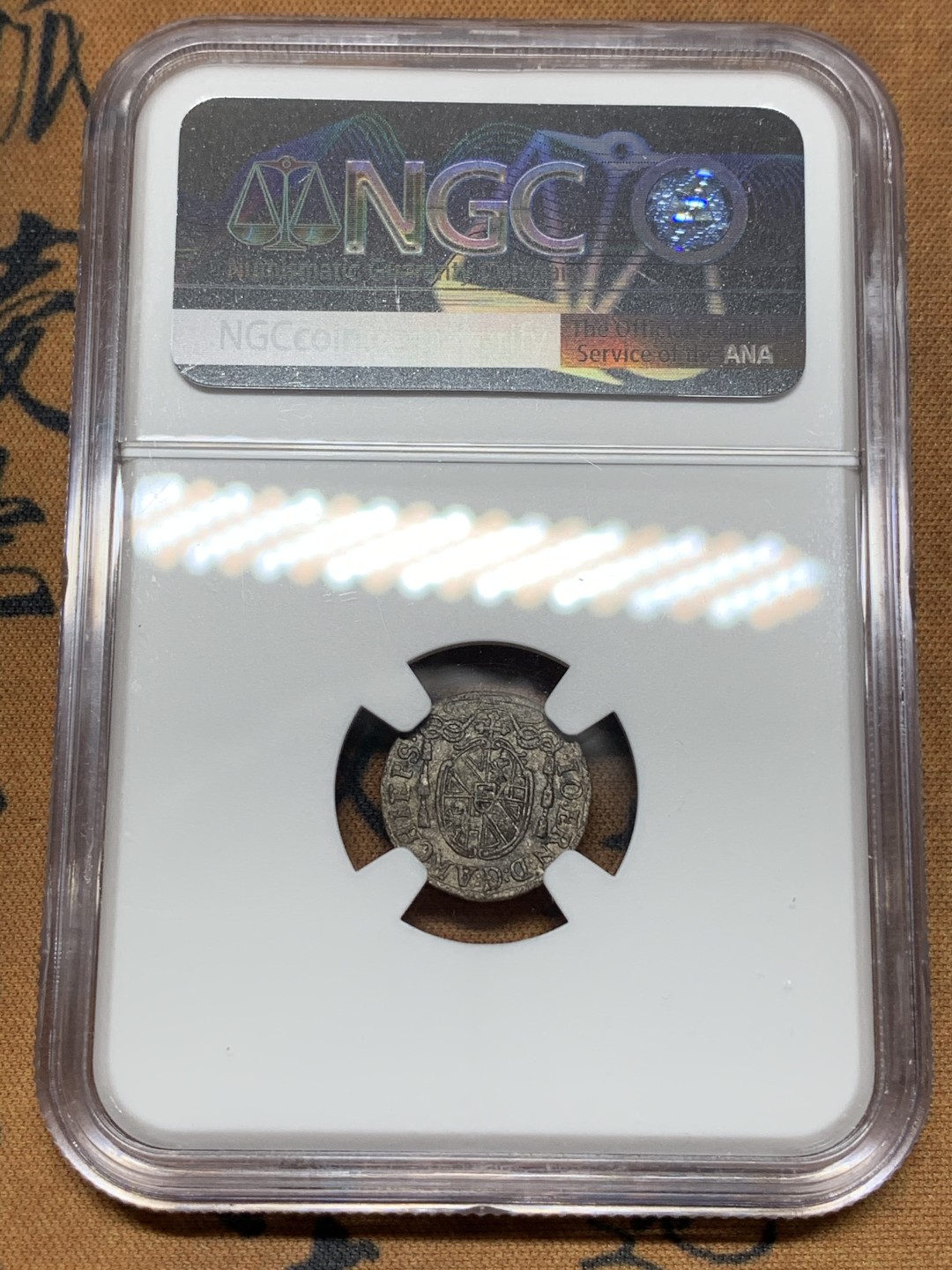 《竞宝斋》第115场-周日，周一 ，2场连拍（全场包邮） NGC-XF 奥地利1699年 1K 小银币 非常稀少的品种