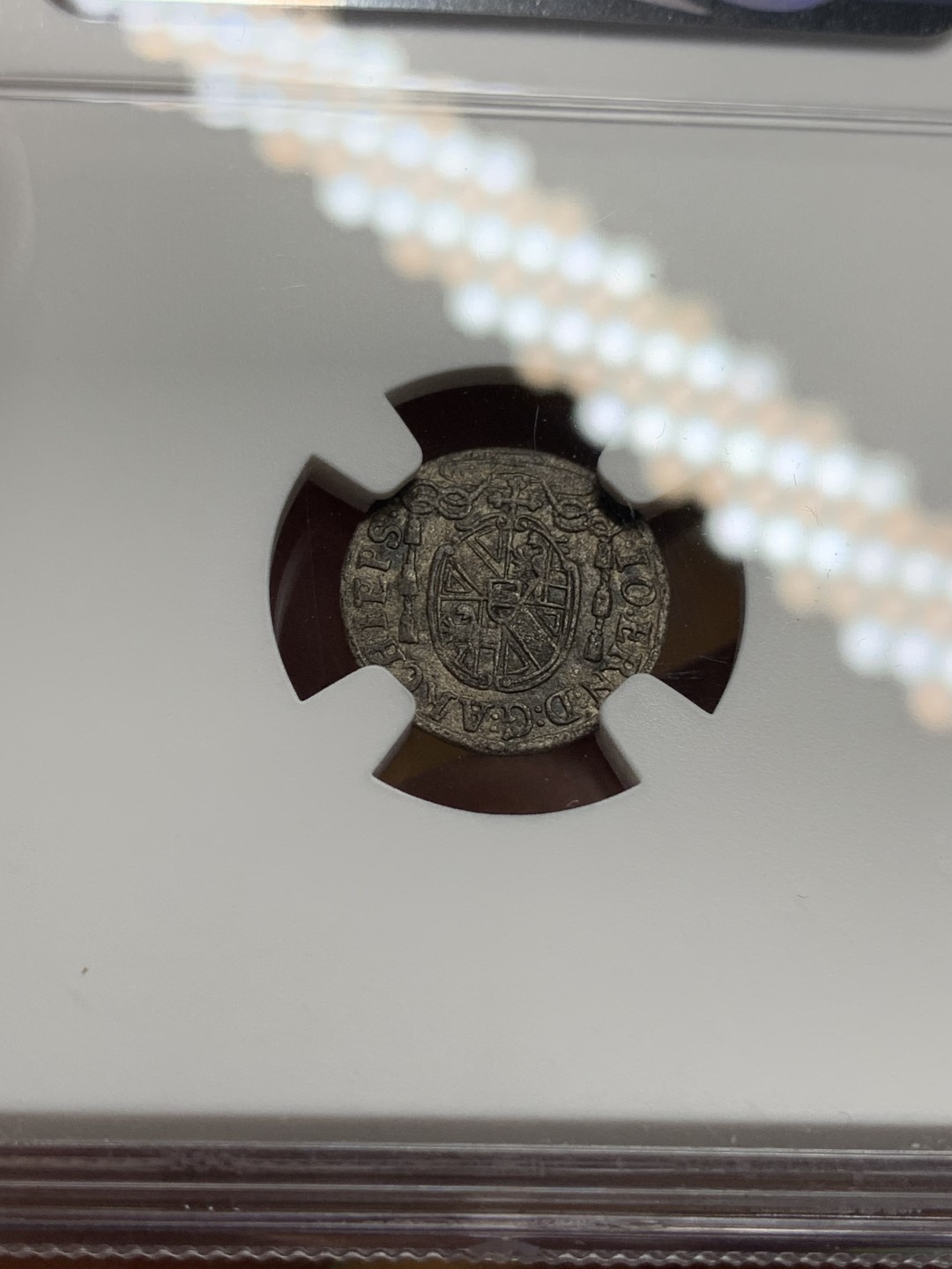 《竞宝斋》第115场-周日，周一 ，2场连拍（全场包邮） NGC-XF 奥地利1699年 1K 小银币 非常稀少的品种