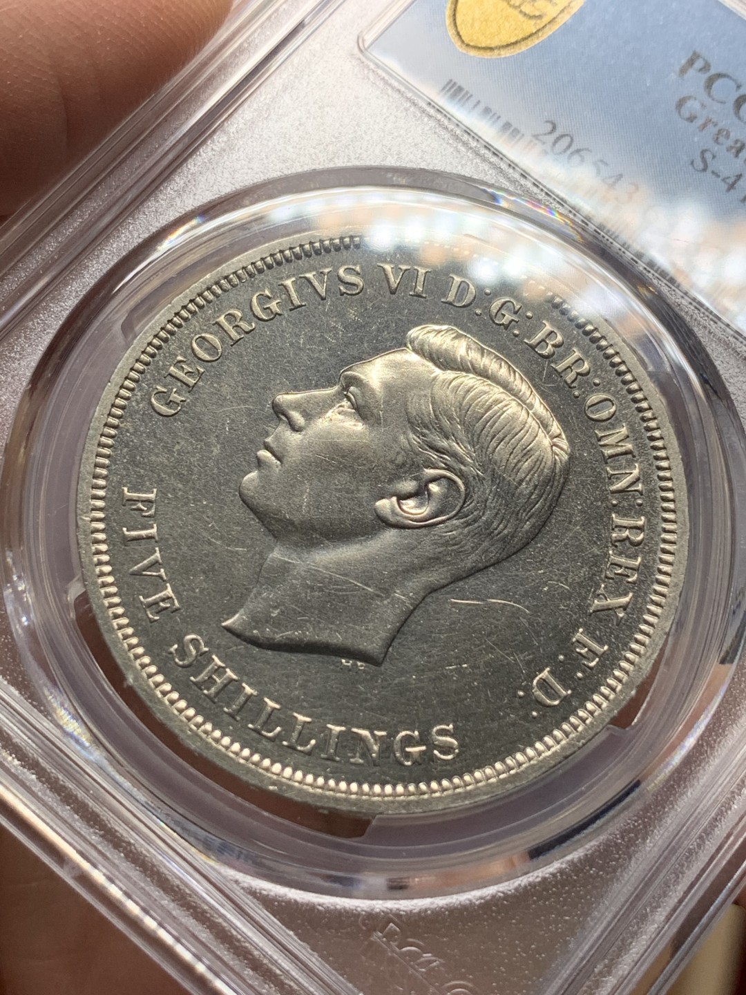 《竞宝斋》第115场-周日，周一 ，2场连拍（全场包邮） PCGS-PL63 英国1951年镍马剑克朗，英国唯一的镍制马剑克朗