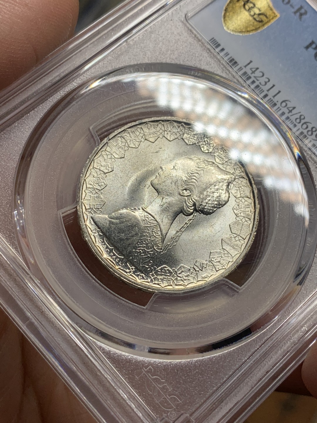 《竞宝斋》第115场-周日，周一 ，2场连拍（全场包邮） PCGS-MS64 意大利帆船少女500里拉 1966R 转光炫目 打制锐利