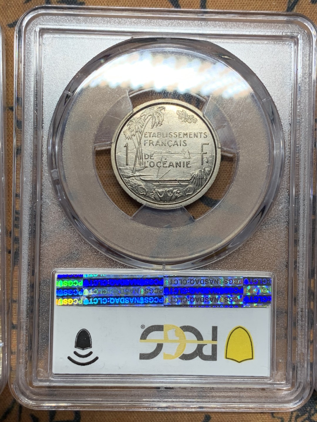 《竞宝斋》第115场-周日，周一 ，2场连拍（全场包邮） PCGS SP66-65 1949年法属大洋洲Essai样币三枚一套 非常罕见 均为冠亚军分