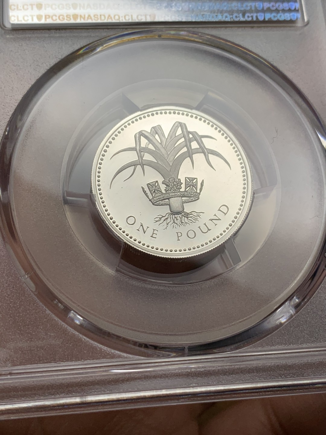 《竞宝斋》第115场-周日，周一 ，2场连拍（全场包邮） PCGS PR68DCAM 1985年英国精制1磅银币 威尔士背