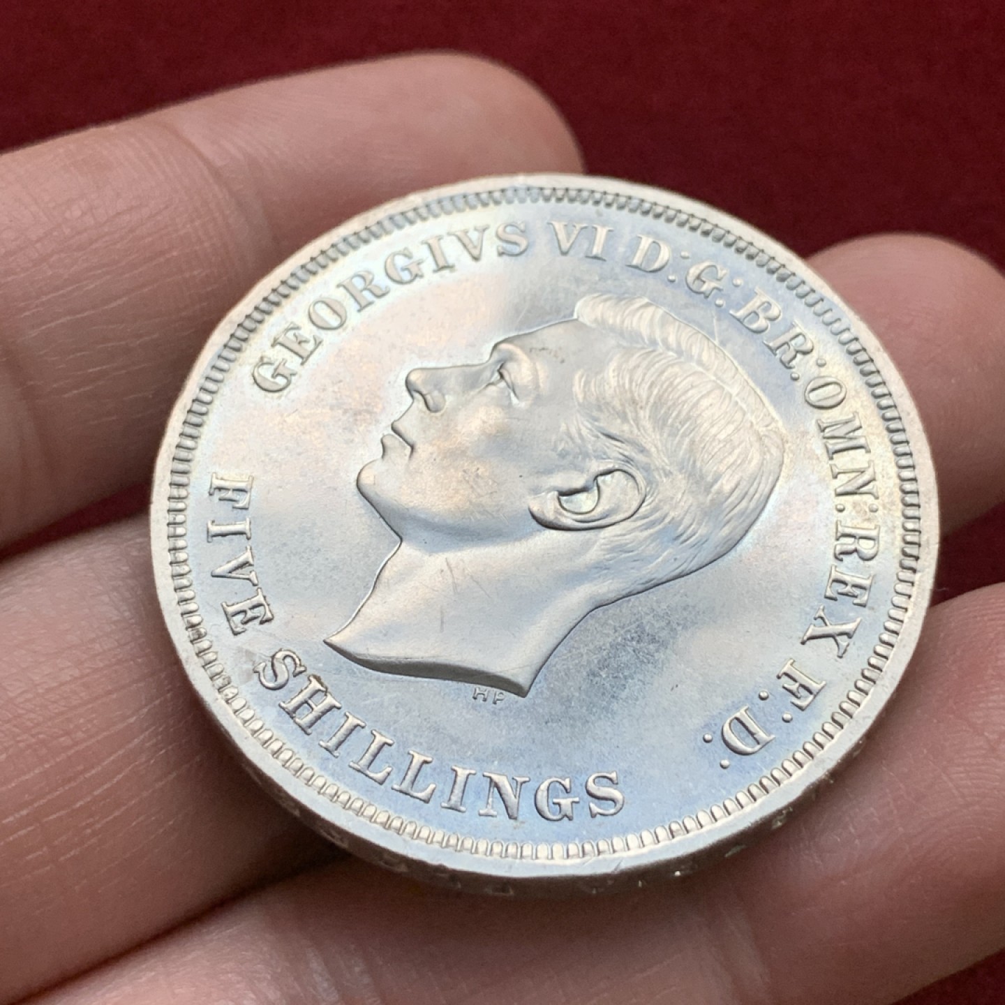 《竞宝斋》第115场-周日，周一 ，2场连拍（全场包邮） 英国 1951年 乔治六世 最后的马剑 克朗镍马剑 红盒带证书