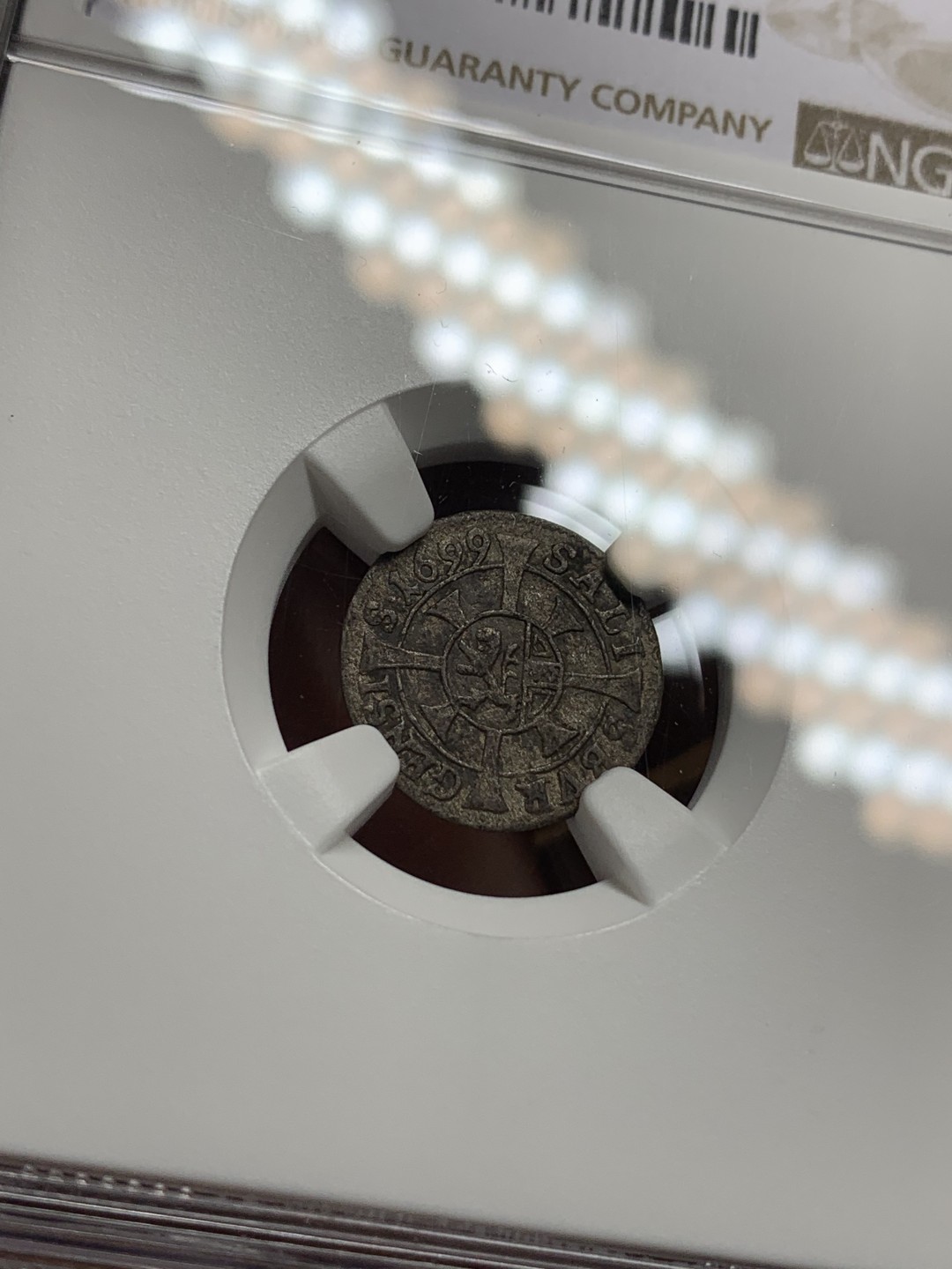 《竞宝斋》第115场-周日，周一 ，2场连拍（全场包邮） NGC-XF 奥地利1699年 1K 小银币 非常稀少的品种