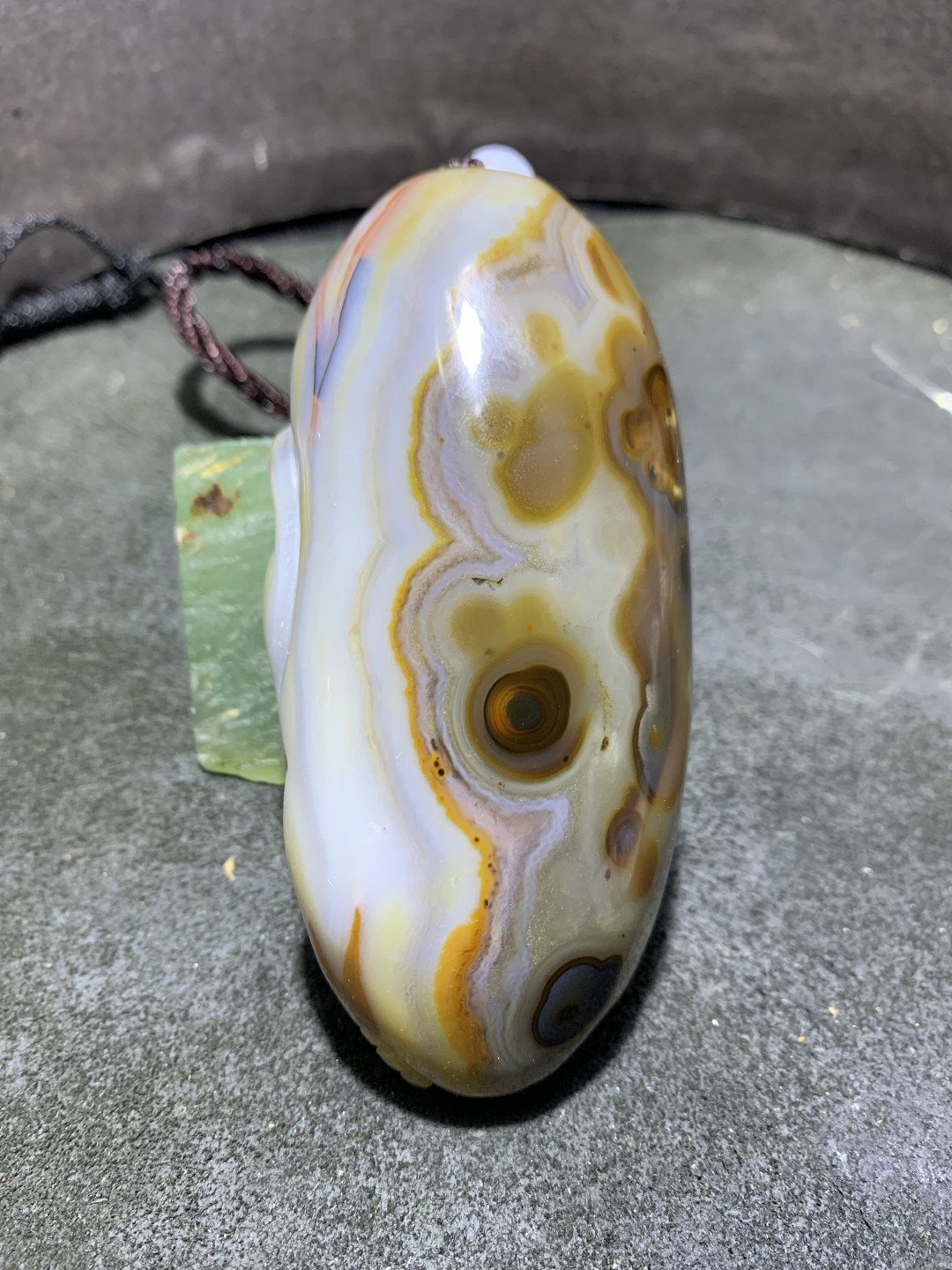 精美高玉化巴西玛瑙镂空雕刻聚宝盆貔貅把件一个！