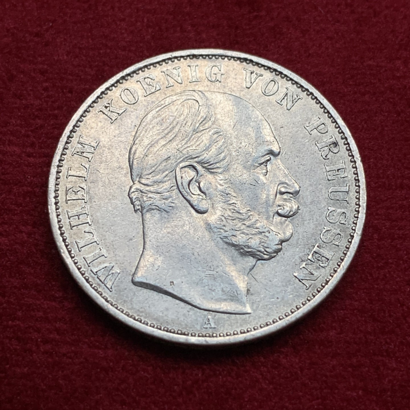 《竞宝斋》第115场-周日，周一 ，2场连拍（全场包邮） 1871年 德国 普鲁士胜利 泰勒 银币 原味品 流通品相