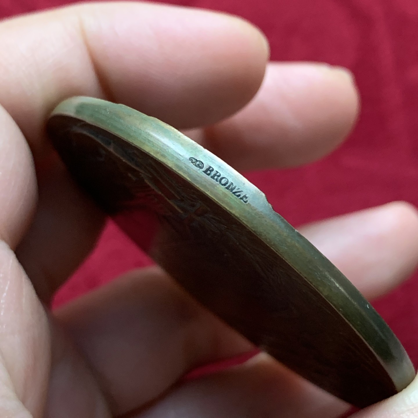 《竞宝斋》第115场-周日，周一 ，2场连拍（全场包邮） 法国1904 马赛商学院 城市景观大铜章56mm78g