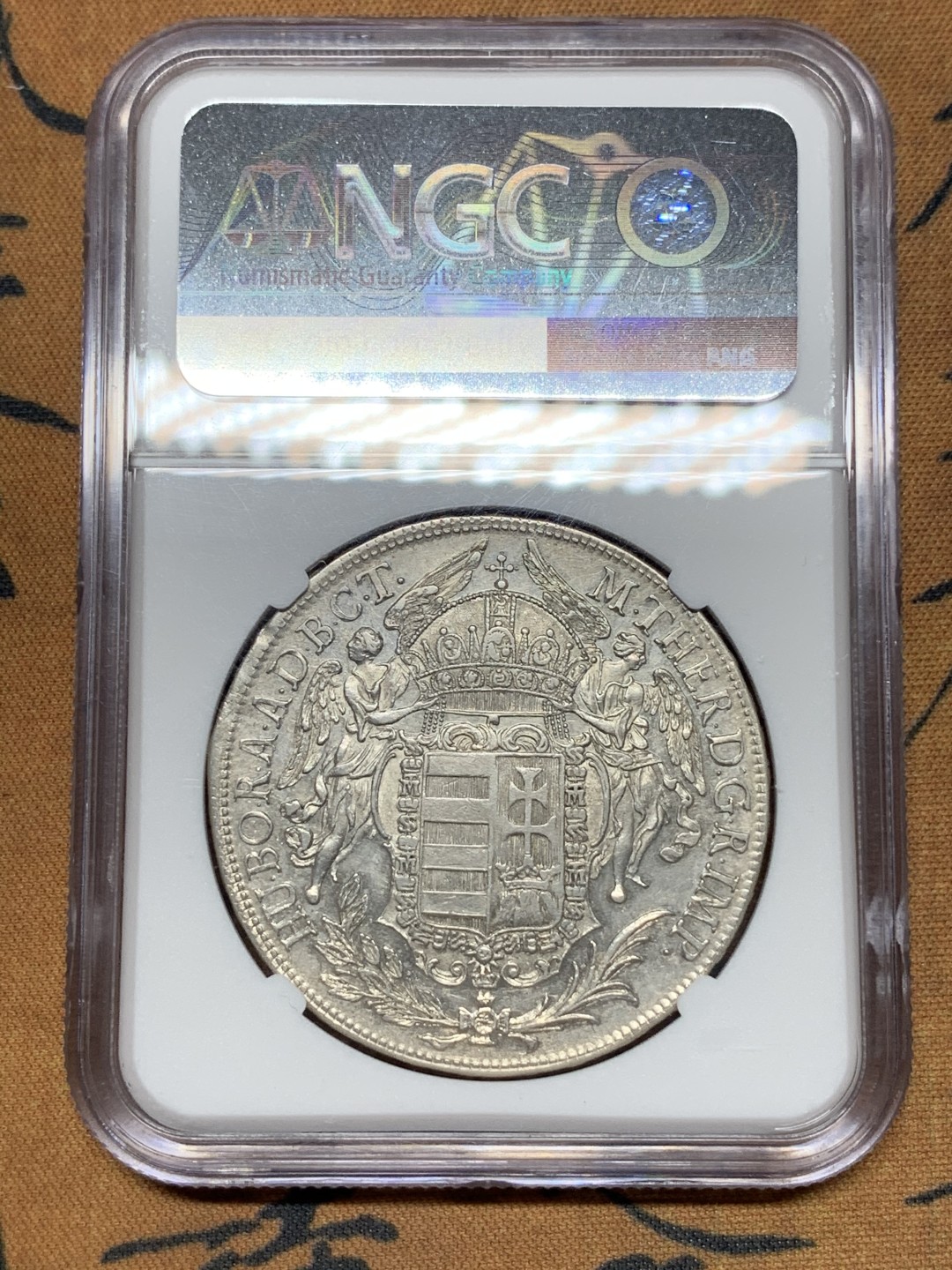 《竞宝斋》第115场-周日，周一 ，2场连拍（全场包邮） 冠军分！稀少品种 NGC-AU50 神罗匈牙利 1771年玛利亚特蕾莎 1泰勒银币