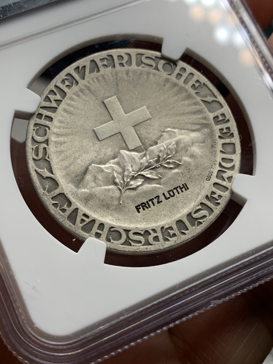 《竞宝斋》第115场-周日，周一 ，2场连拍（全场包邮） NGC MS66  1920-30年代瑞士射击节女神银章 完美品相