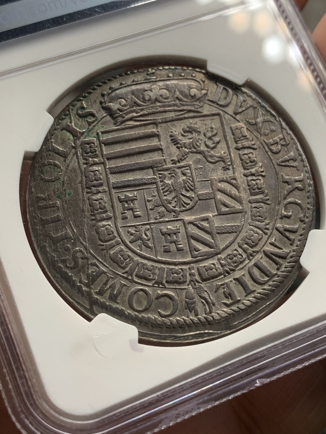 《竞宝斋》第115场-周日，周一 ，2场连拍（全场包邮） NGC AU 1564-95年奥地利费迪南德老泰勒银币 原味包浆 细节好