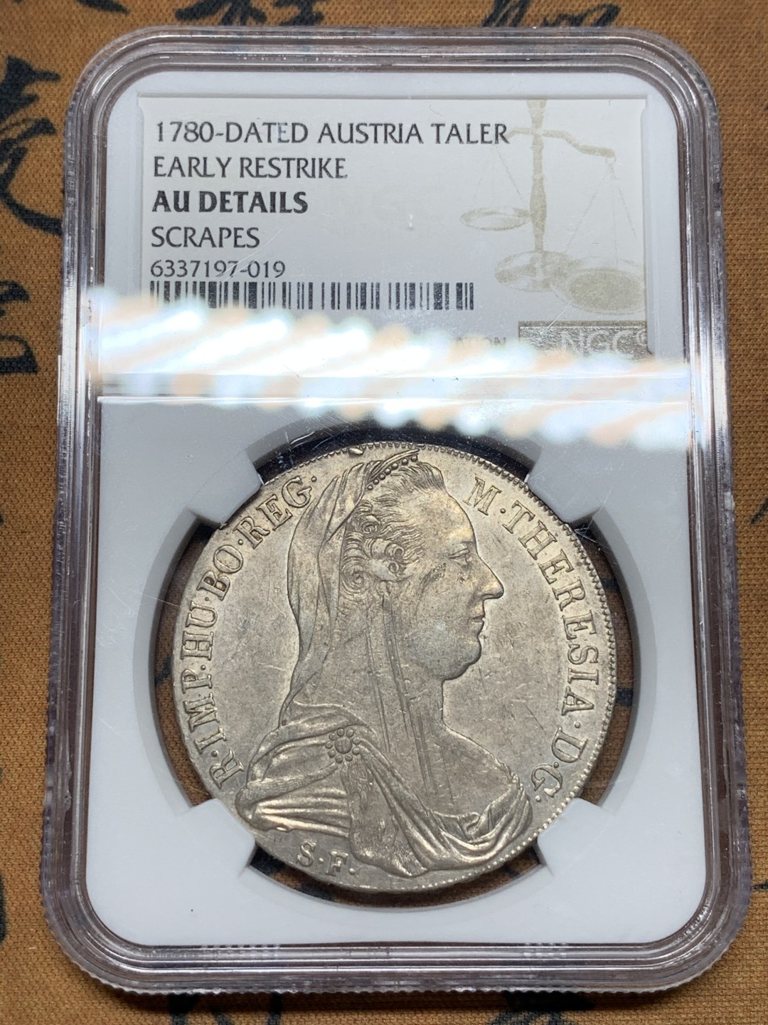 《竞宝斋》第115场-周日，周一 ，2场连拍（全场包邮） NGC AUD 1780 大奶妈 实际铸造年份在 1815-28年威尼斯版 目录编号36a  N就是不会，救不活了