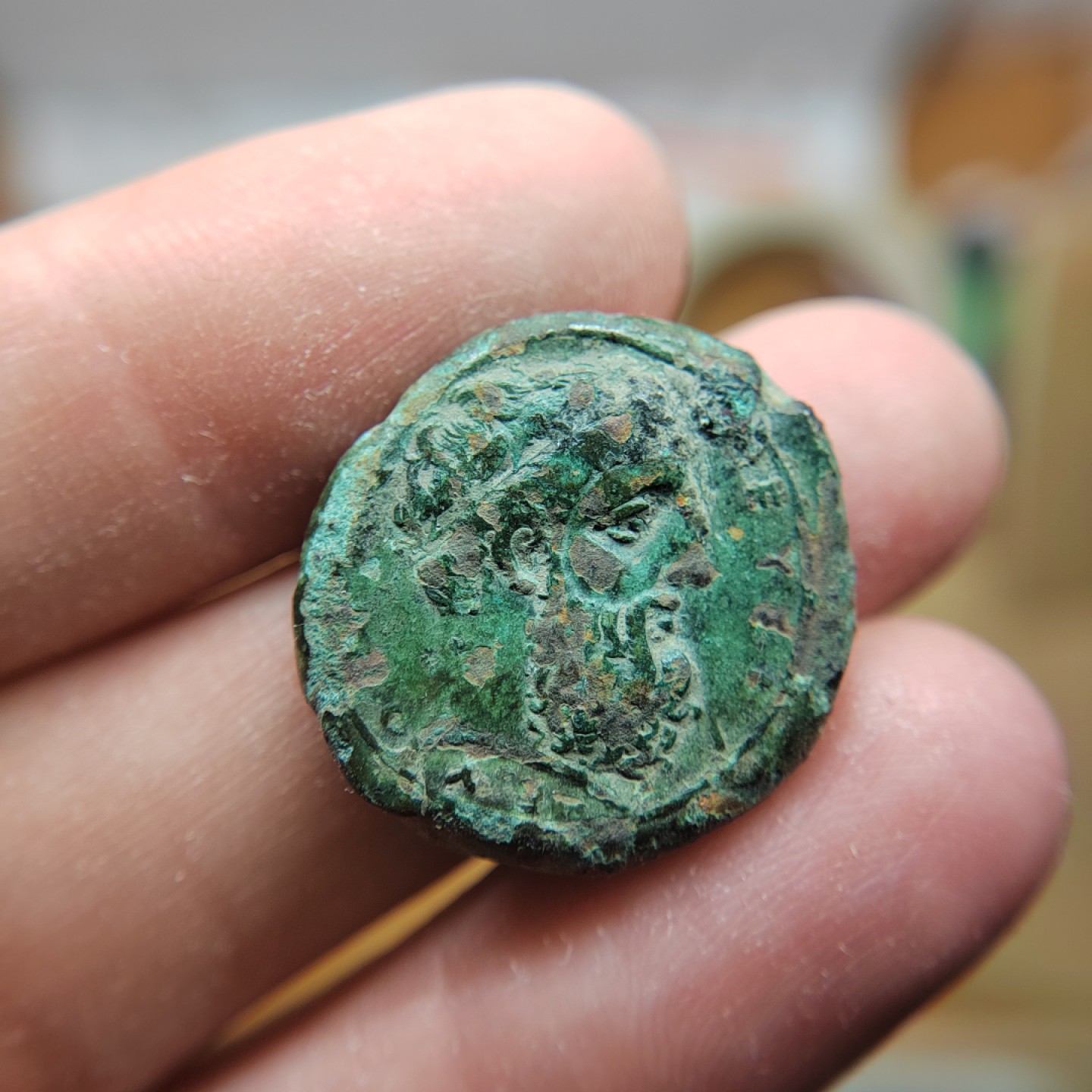 王之爱好～打制币 古希腊西西里宙斯大铜币