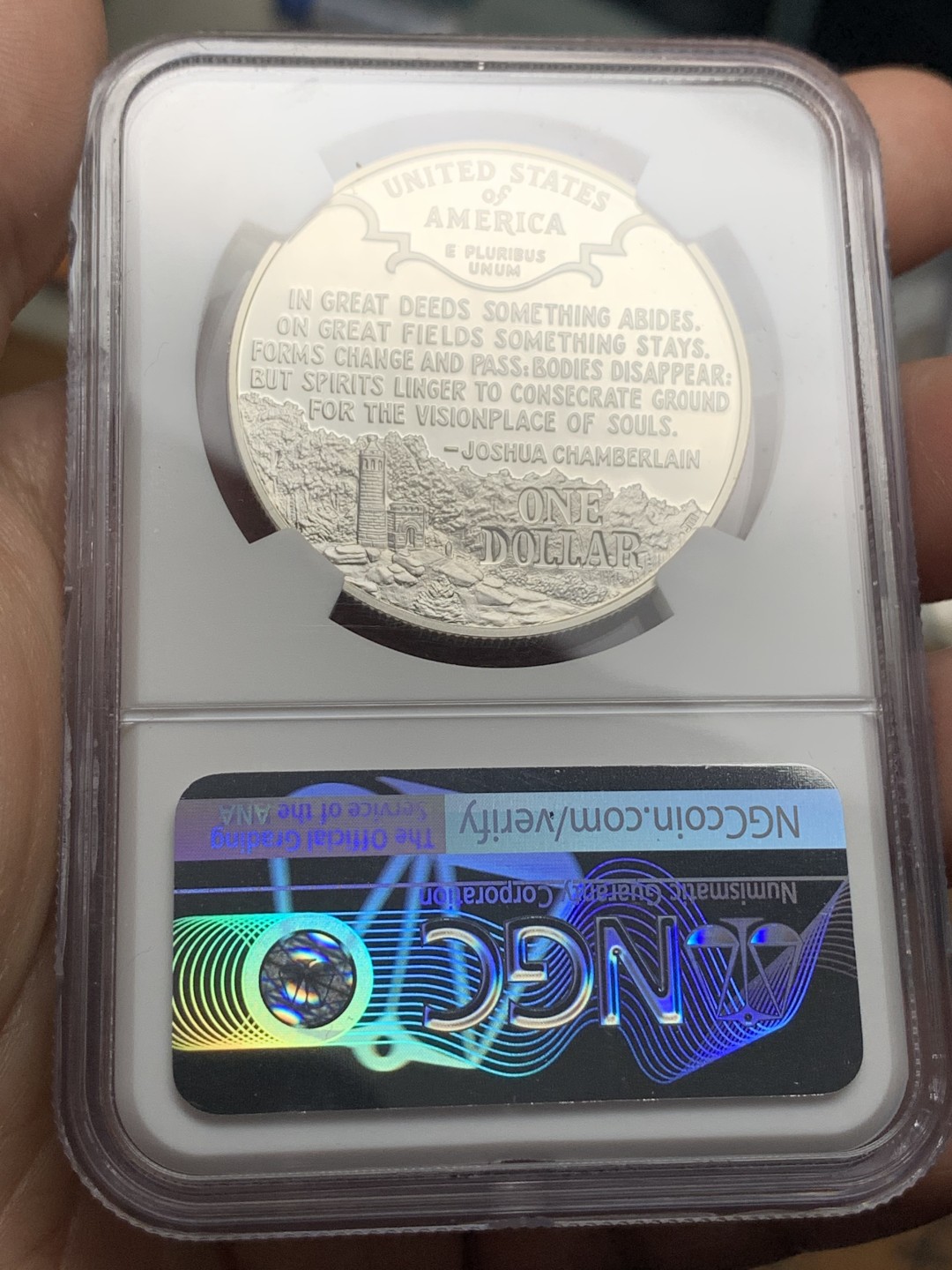 《竞宝斋》第115场-周日，周一 ，2场连拍（全场包邮） NGC PF69UC 美国 1995年 内战纪念 精制大银币 26.73克 900银 不多见的品种