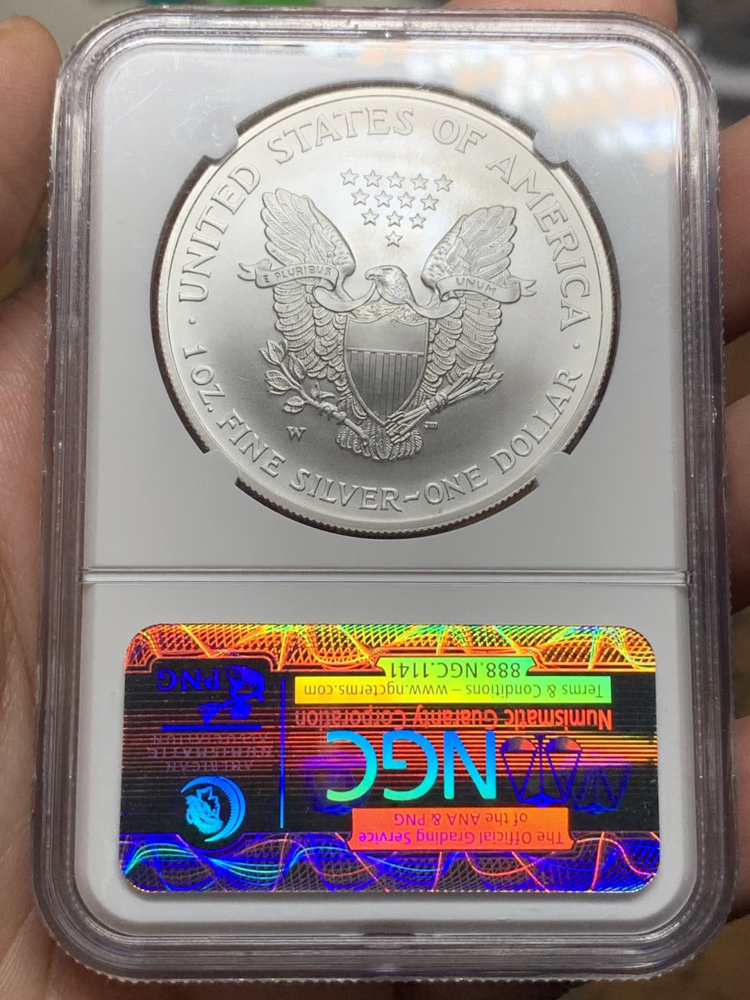 《竞宝斋》第115场-周日，周一 ，2场连拍（全场包邮） NGC MS69 美国 2007年 行走女神 1美元 1盎司 31.1克 大银币 特殊标签，非常漂亮