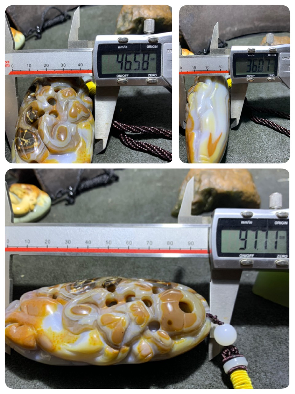 精美高玉化巴西玛瑙镂空雕刻聚宝盆貔貅把件一个！