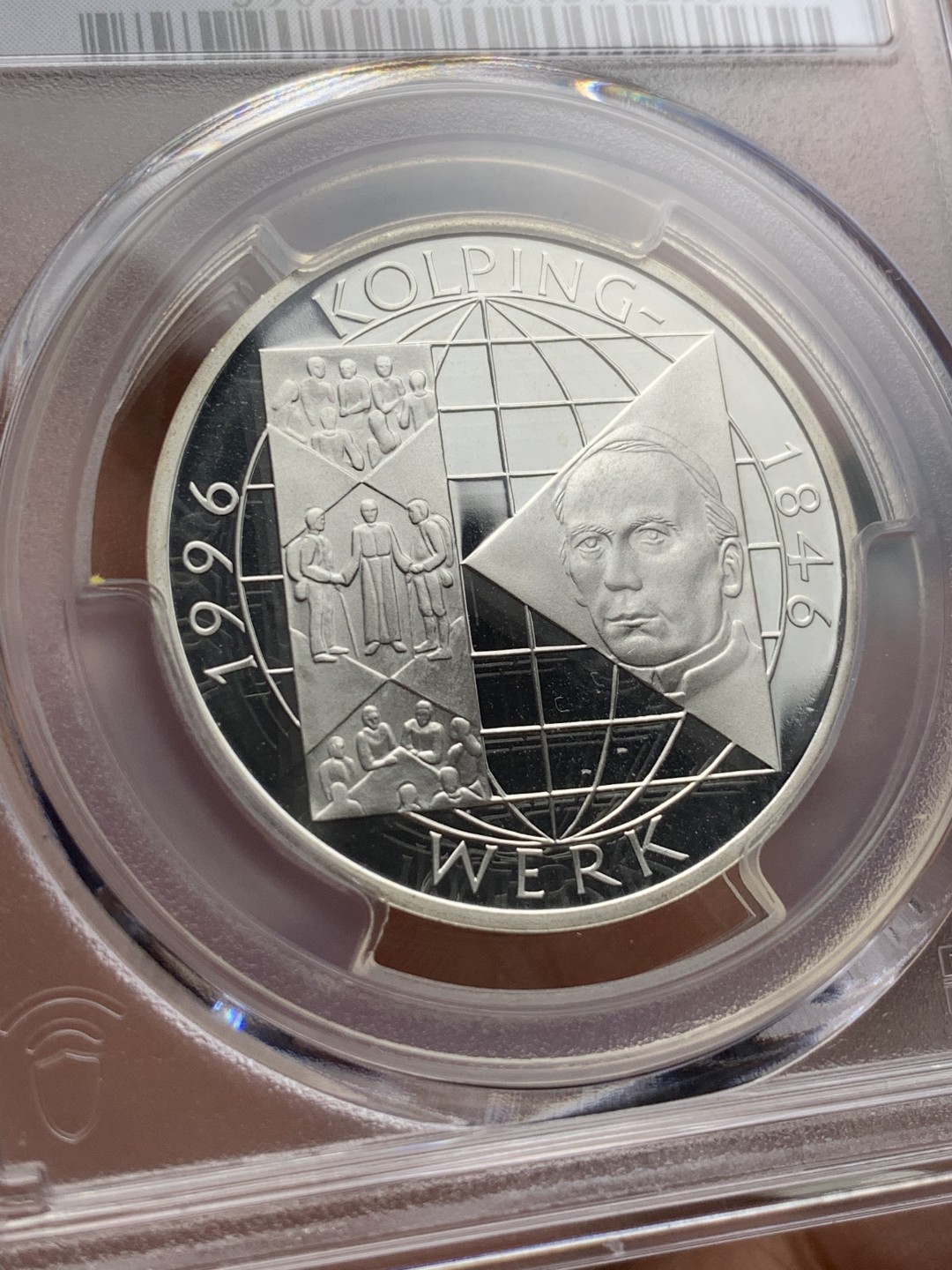 《竞宝斋》第115场-周日，周一 ，2场连拍（全场包邮） PCGS PR69DCAM 德国 1996 纪念科尔平协会精制10马克银币 冠军分！