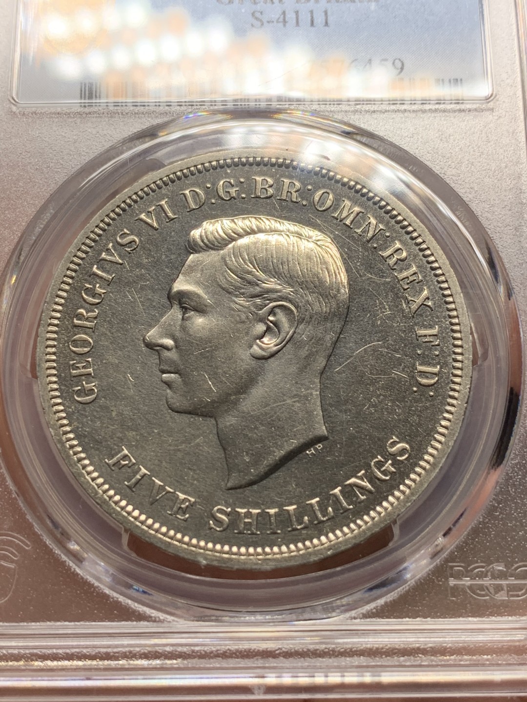 《竞宝斋》第115场-周日，周一 ，2场连拍（全场包邮） PCGS-PL63 英国1951年镍马剑克朗，英国唯一的镍制马剑克朗