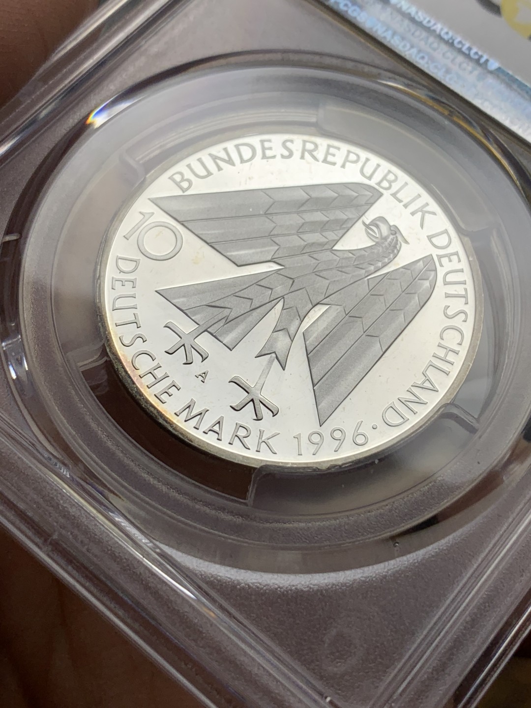 《竞宝斋》第115场-周日，周一 ，2场连拍（全场包邮） PCGS PR69DCAM 德国 1996 纪念科尔平协会精制10马克银币 冠军分！