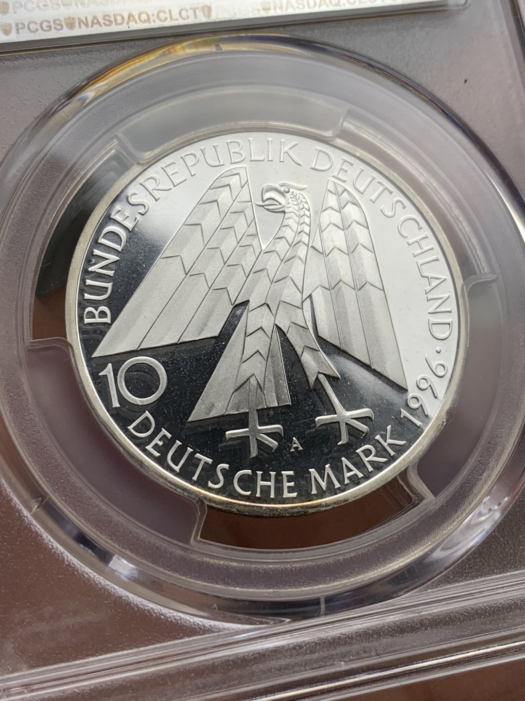 《竞宝斋》第115场-周日，周一 ，2场连拍（全场包邮） PCGS PR69DCAM 德国 1996 纪念科尔平协会精制10马克银币 冠军分！