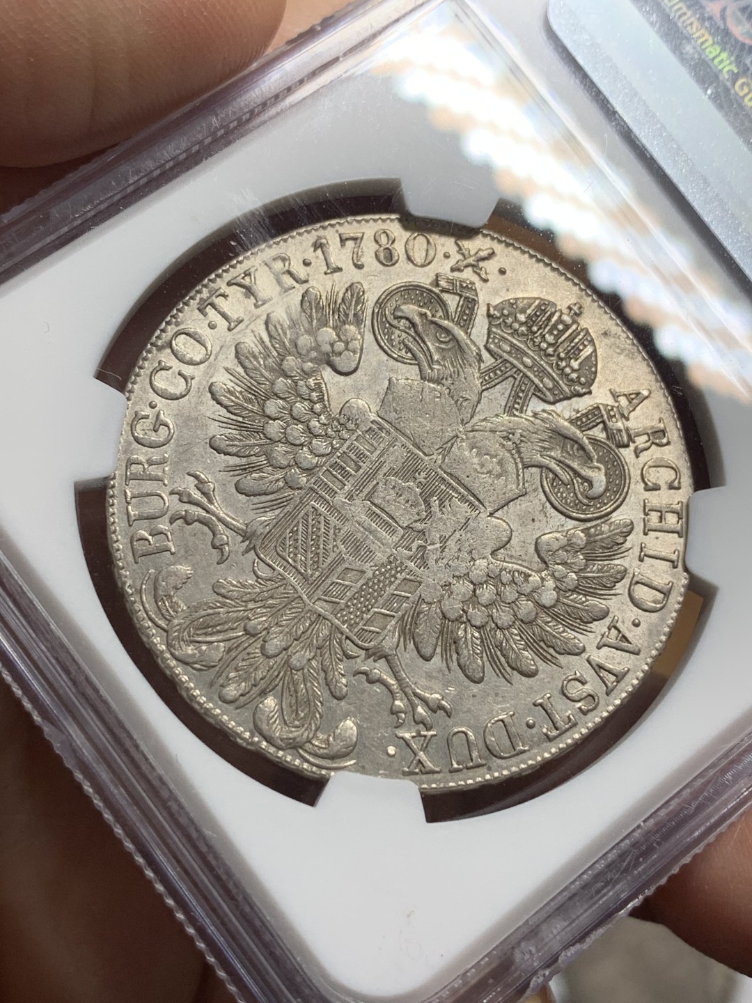 《竞宝斋》第115场-周日，周一 ，2场连拍（全场包邮） NGC AUD 1780 大奶妈 实际铸造年份在 1815-28年威尼斯版 目录编号36a  N就是不会，救不活了