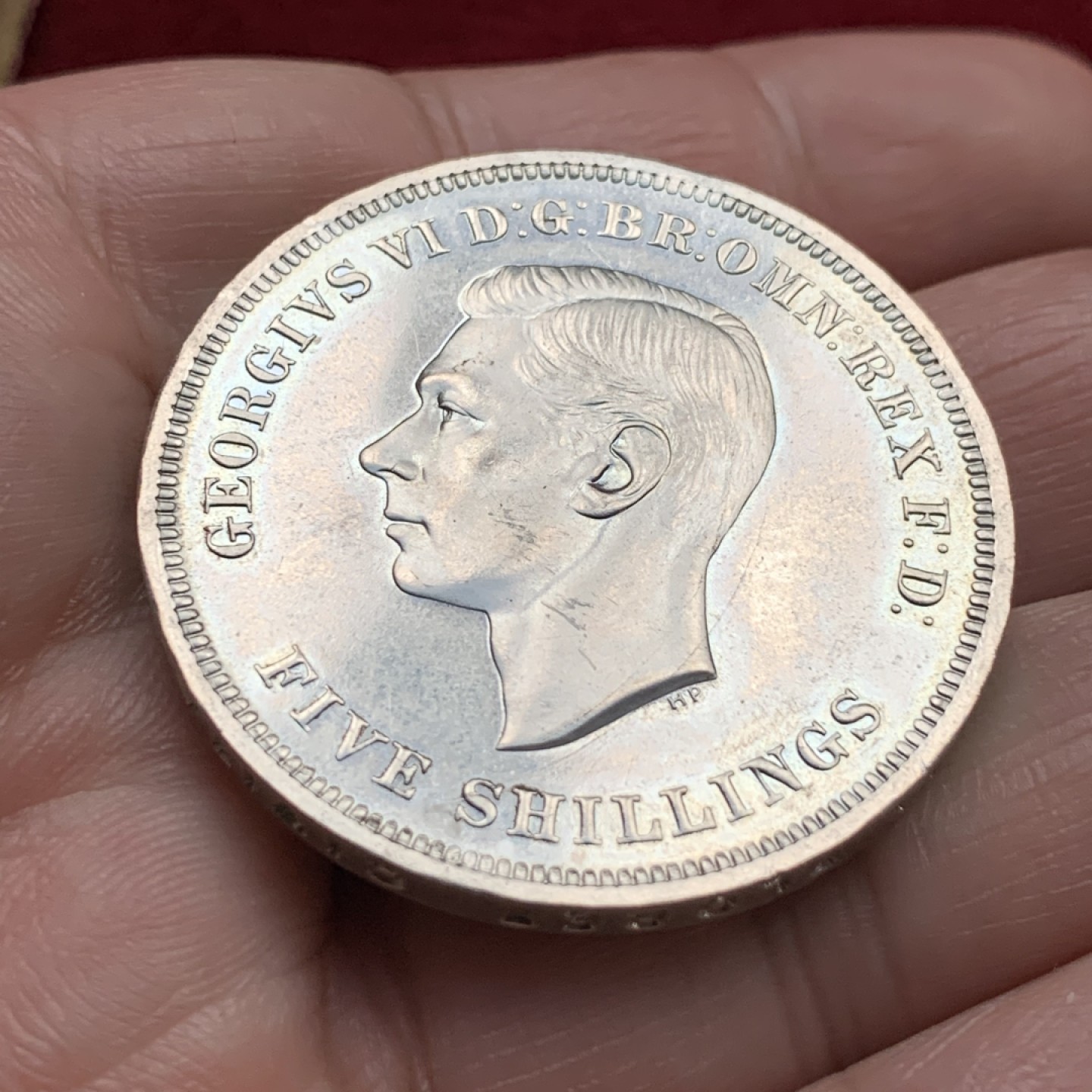 《竞宝斋》第115场-周日，周一 ，2场连拍（全场包邮） 英国 1951年 乔治六世 最后的马剑 克朗镍马剑 红盒带证书