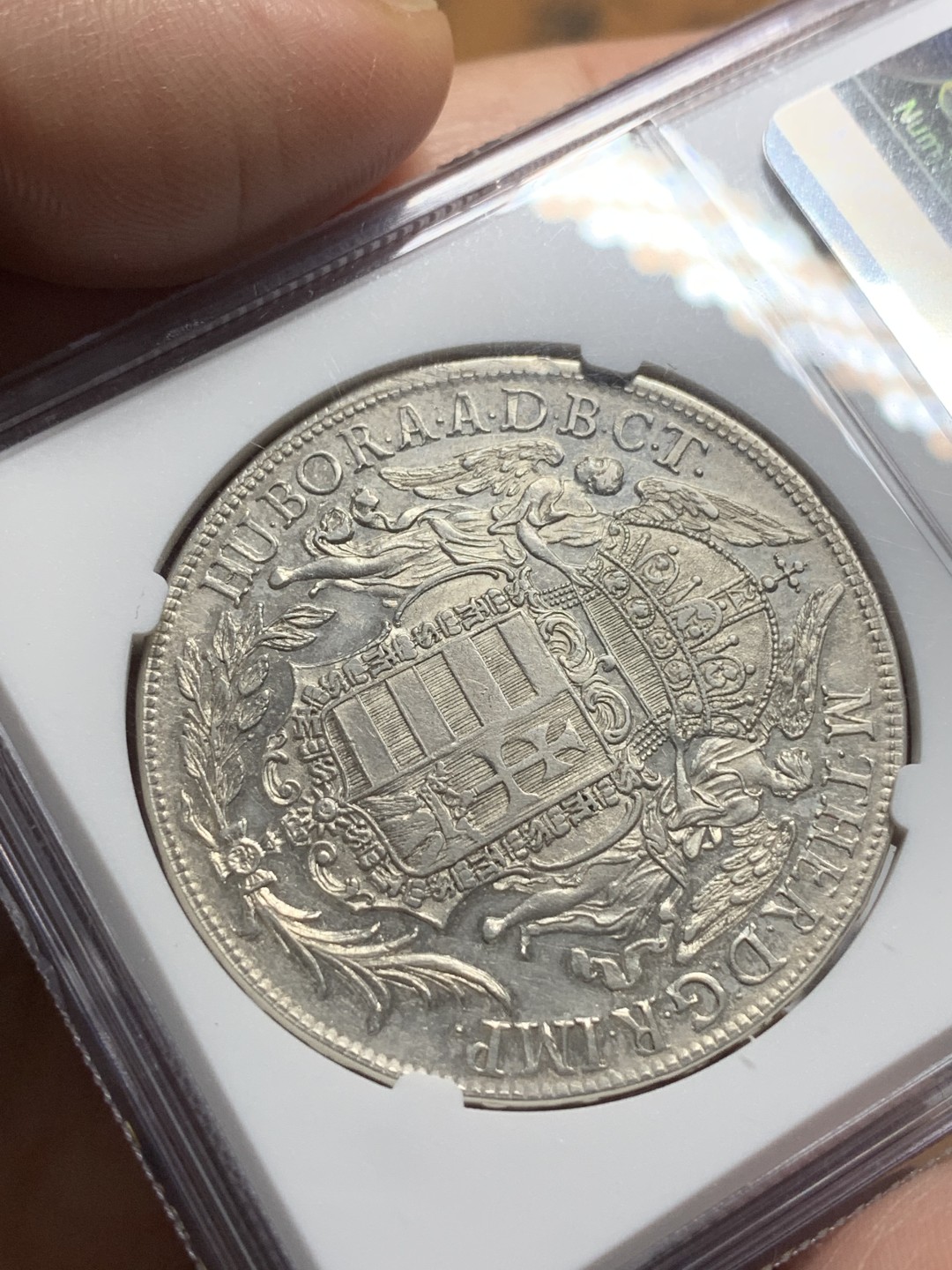 《竞宝斋》第115场-周日，周一 ，2场连拍（全场包邮） 冠军分！稀少品种 NGC-AU50 神罗匈牙利 1771年玛利亚特蕾莎 1泰勒银币