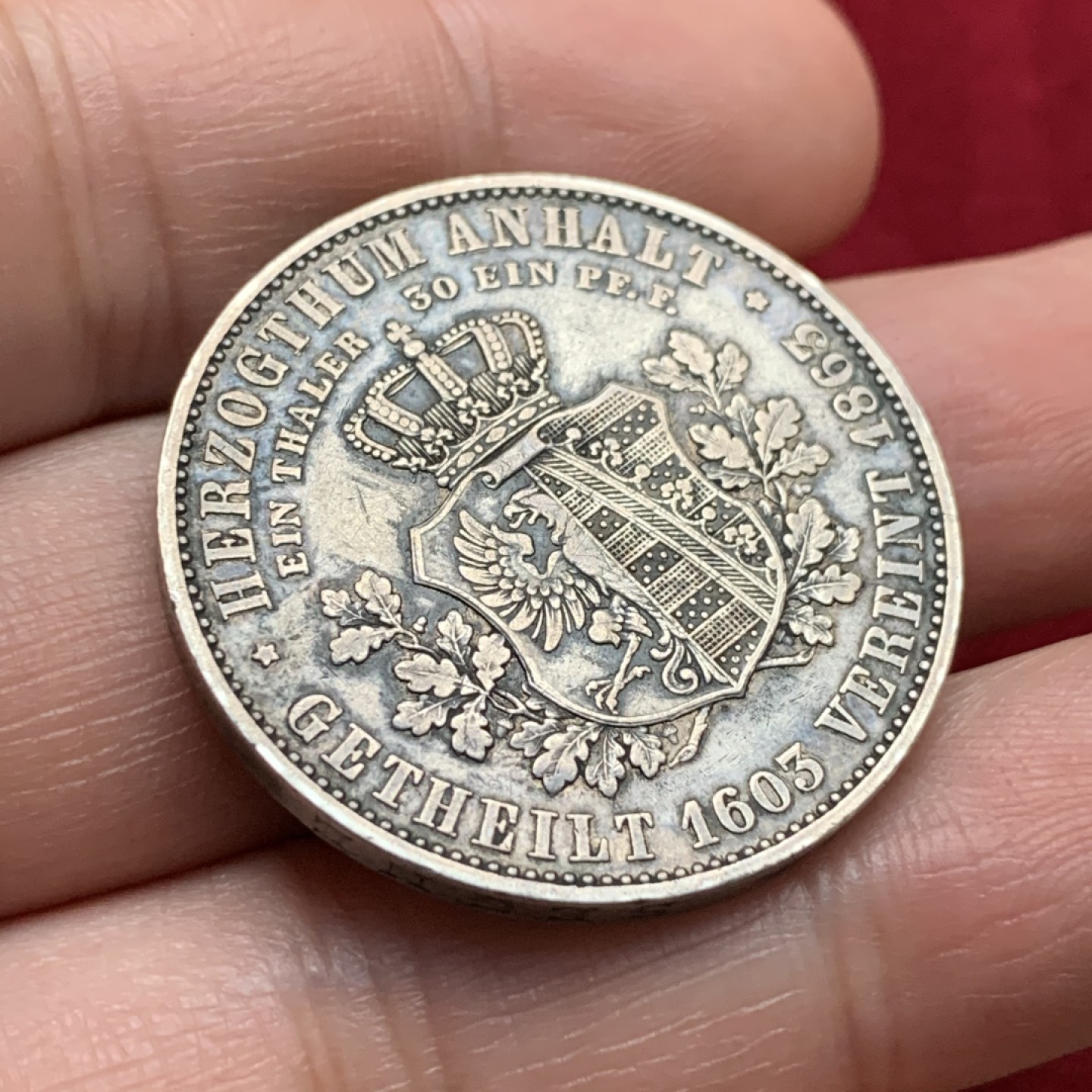 《竞宝斋》第115场-周日，周一 ，2场连拍（全场包邮） 德国 安哈特比绍 大老黑 原味 泰勒银币