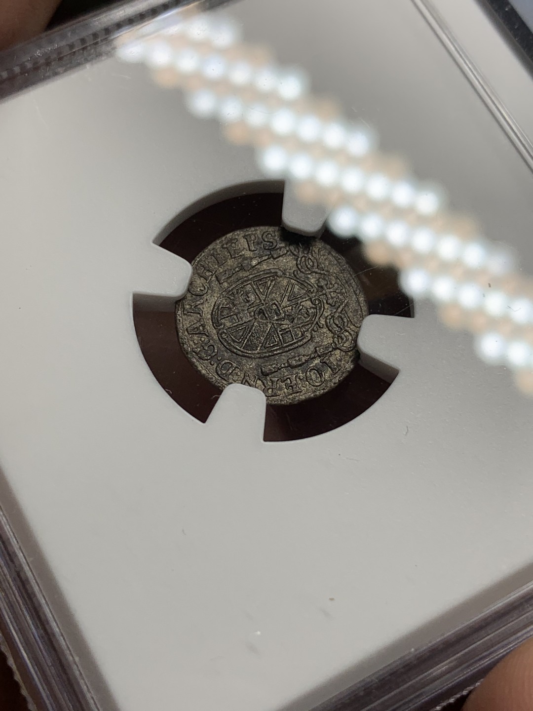 《竞宝斋》第115场-周日，周一 ，2场连拍（全场包邮） NGC-XF 奥地利1699年 1K 小银币 非常稀少的品种