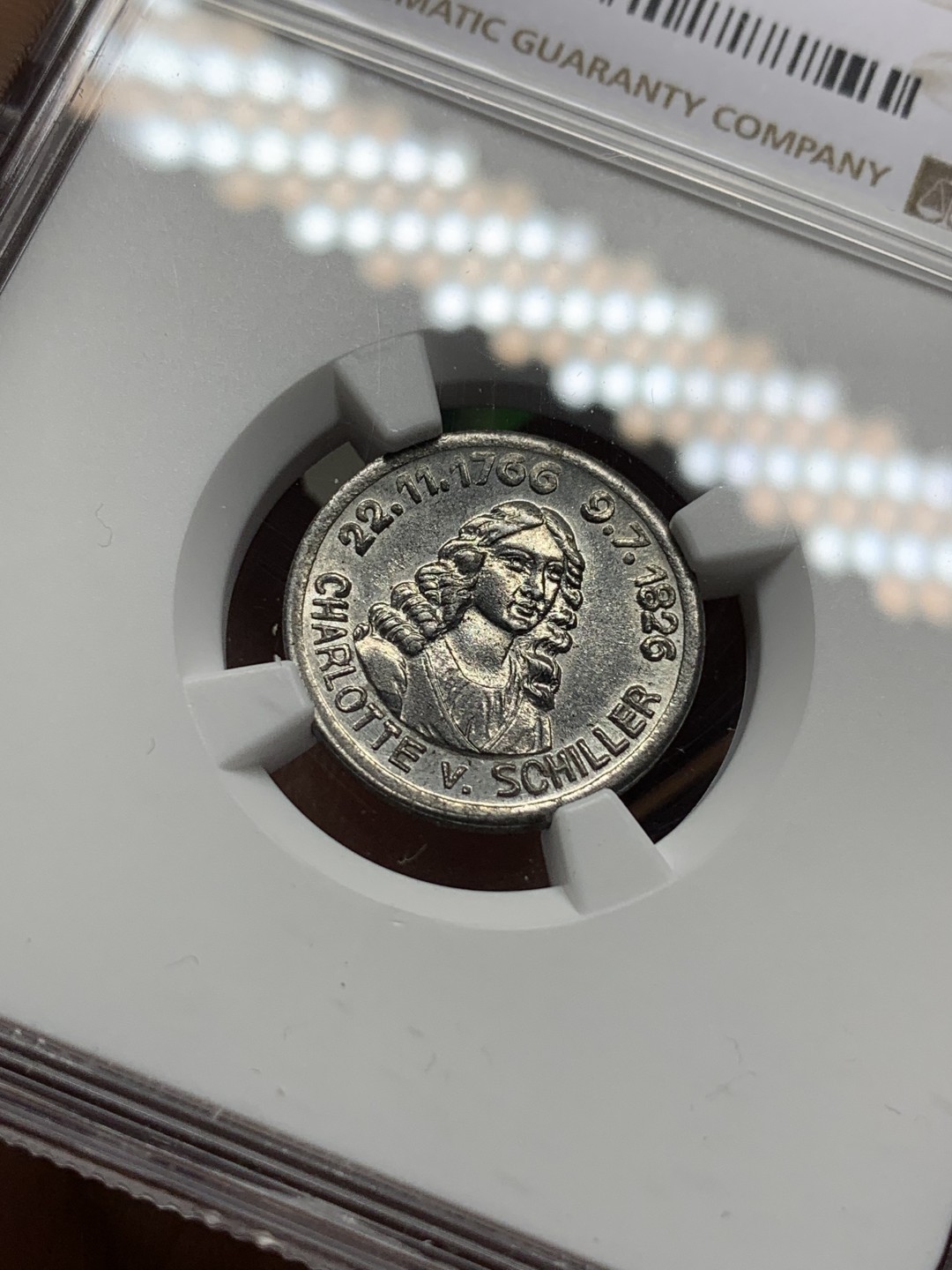 《竞宝斋》第115场-周日，周一 ，2场连拍（全场包邮） NGC MS63 1920年 德国 德紧鲁多尔施塔特5芬尼铁币