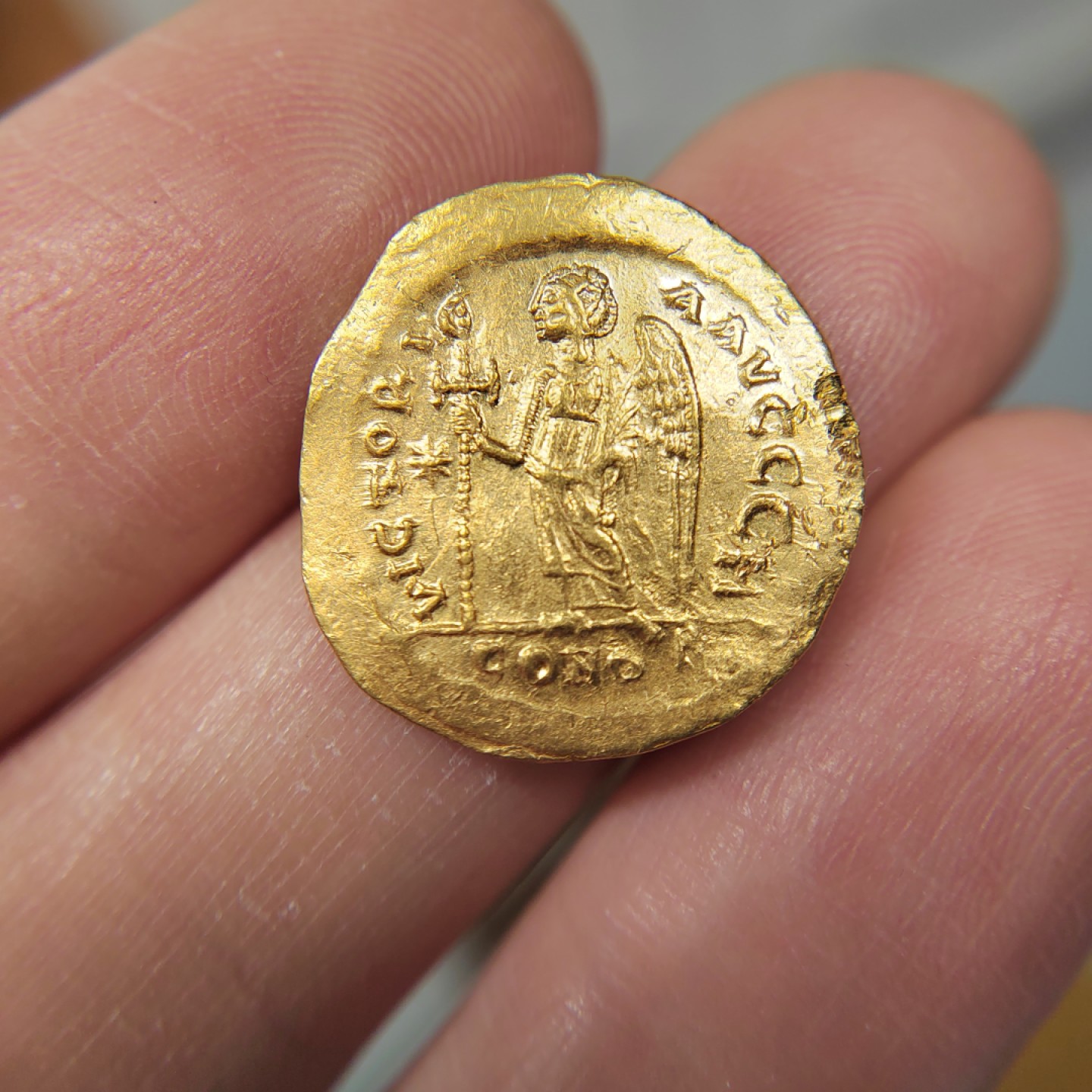 王之爱好～打制钱币 拜占庭帝国阿纳斯塔修斯一世金币