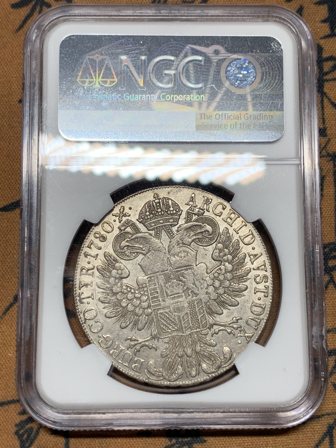 《竞宝斋》第115场-周日，周一 ，2场连拍（全场包邮） NGC AUD 1780 大奶妈 实际铸造年份在 1815-28年威尼斯版 目录编号36a  N就是不会，救不活了