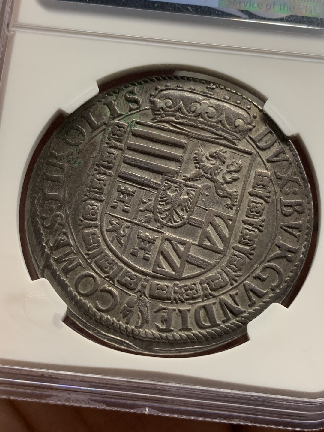 《竞宝斋》第115场-周日，周一 ，2场连拍（全场包邮） NGC AU 1564-95年奥地利费迪南德老泰勒银币 原味包浆 细节好