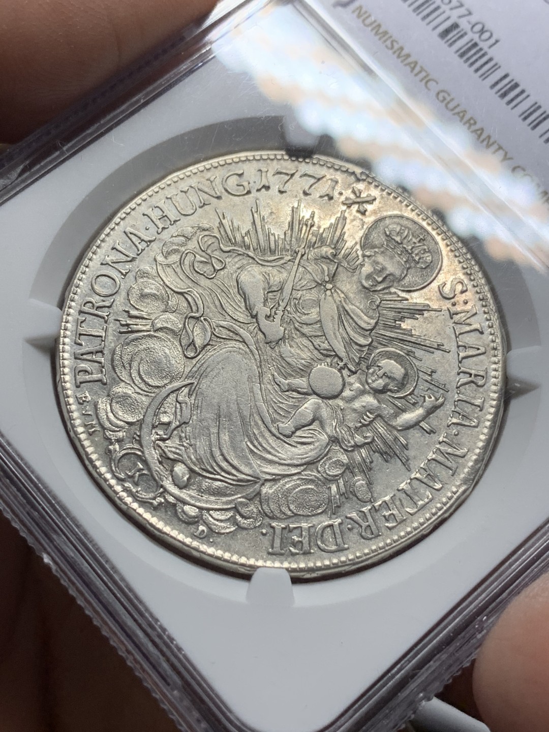 《竞宝斋》第115场-周日，周一 ，2场连拍（全场包邮） 冠军分！稀少品种 NGC-AU50 神罗匈牙利 1771年玛利亚特蕾莎 1泰勒银币